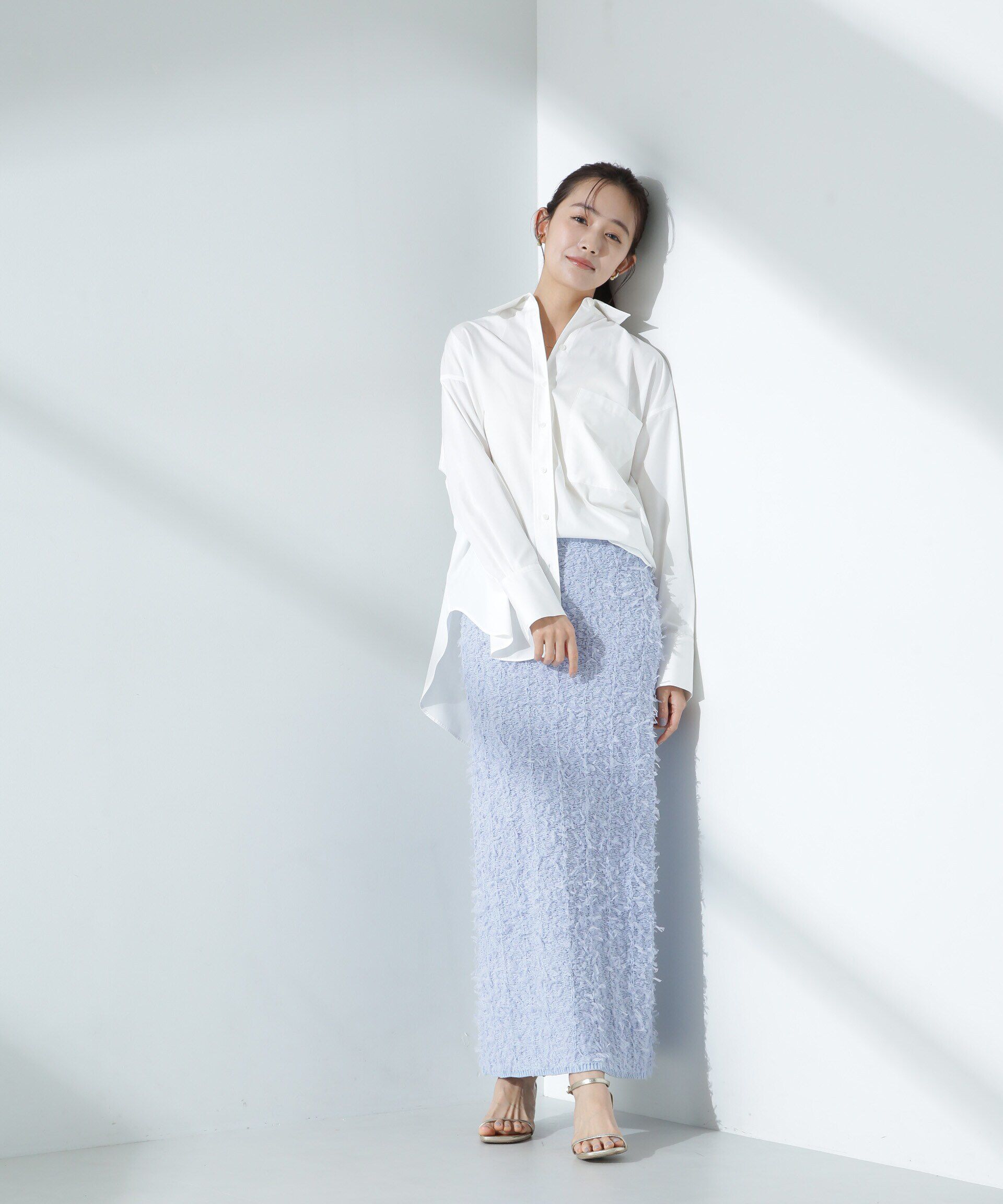 nano･universe「チュールモールニットスカート（セットアップ可）」|スカート|