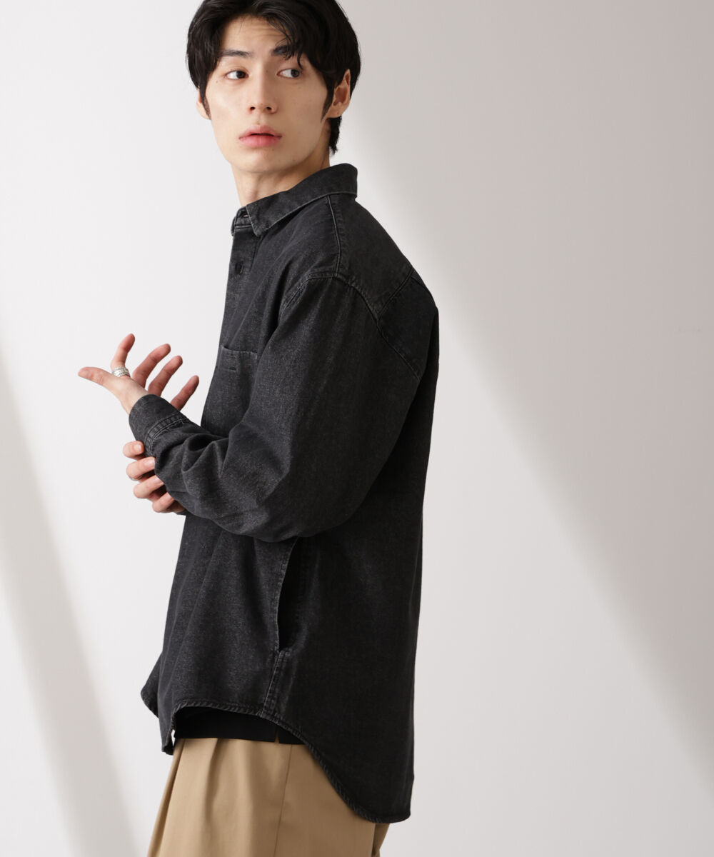 nano･universe「ライトオンスデニムシャツ 長袖」|シャツ・ブラウス|