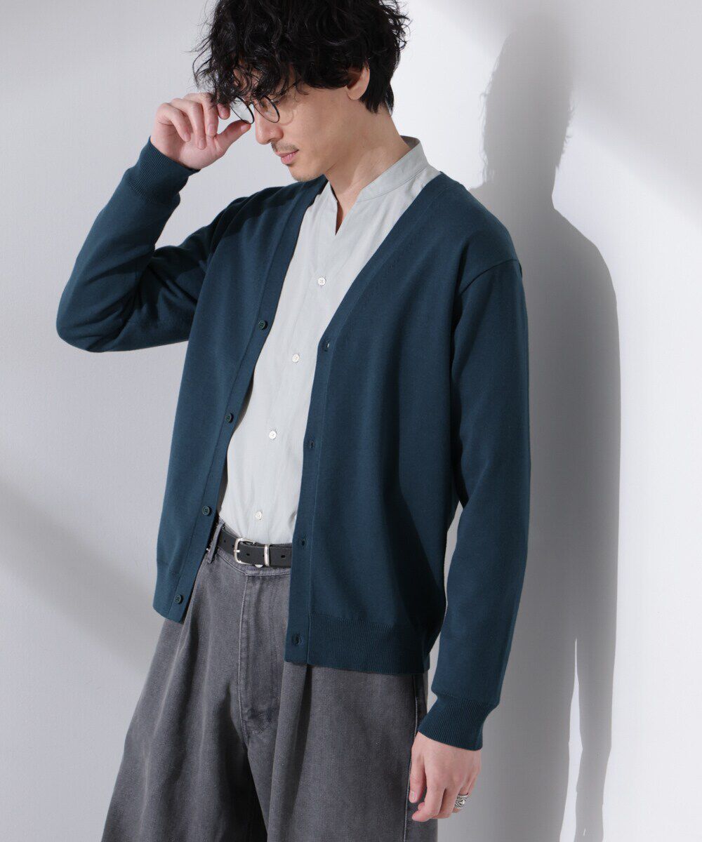 nano･universe「プレーティングスタンダードカーディガン」|ニット・セーター|