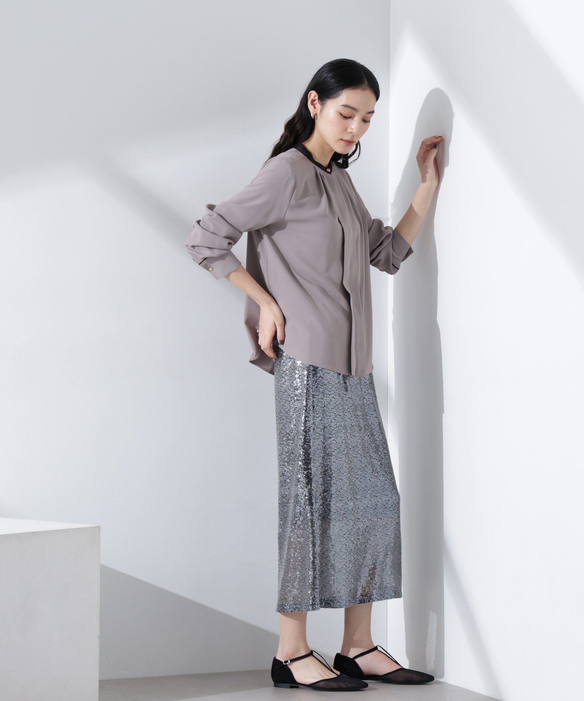 nano･universe「スパンコールスカート」|スカート|