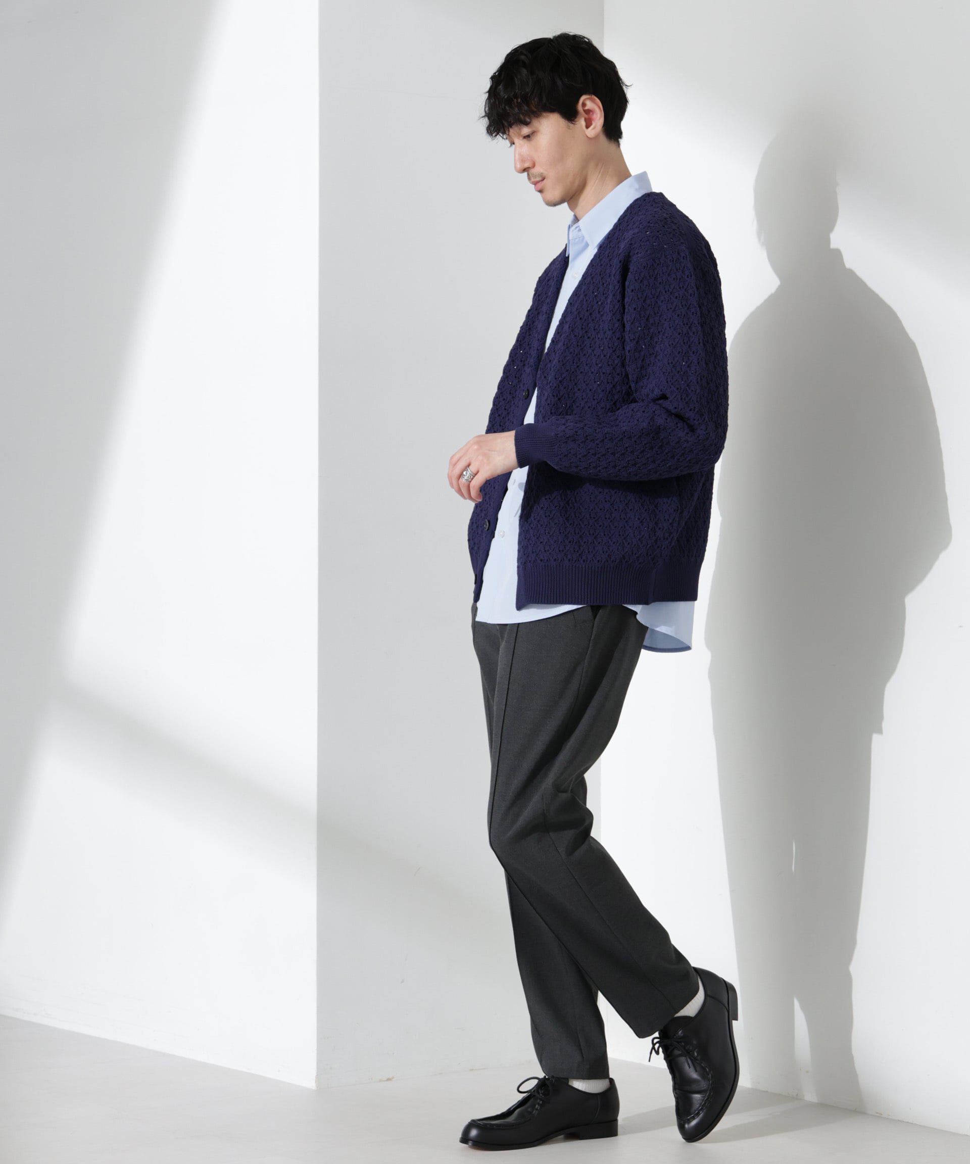 nano･universe「スポンディッシュ フライフロントカーディガン」|ニット・セーター|