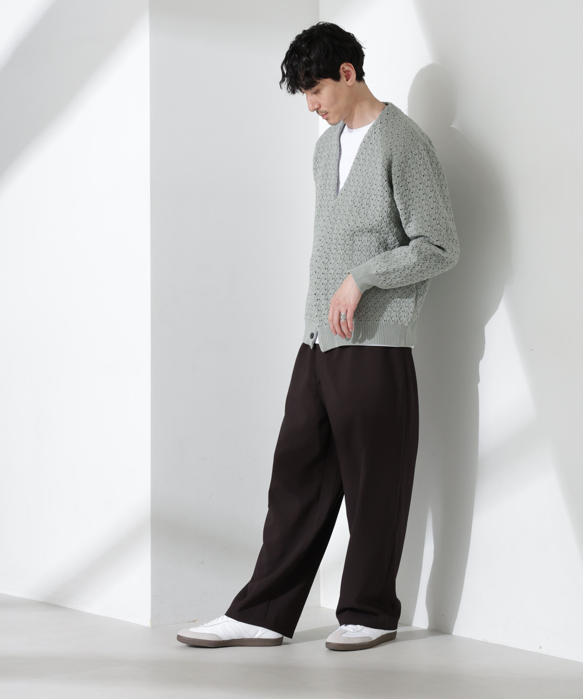 nano･universe「スポンディッシュ フライフロントカーディガン」|ニット・セーター|