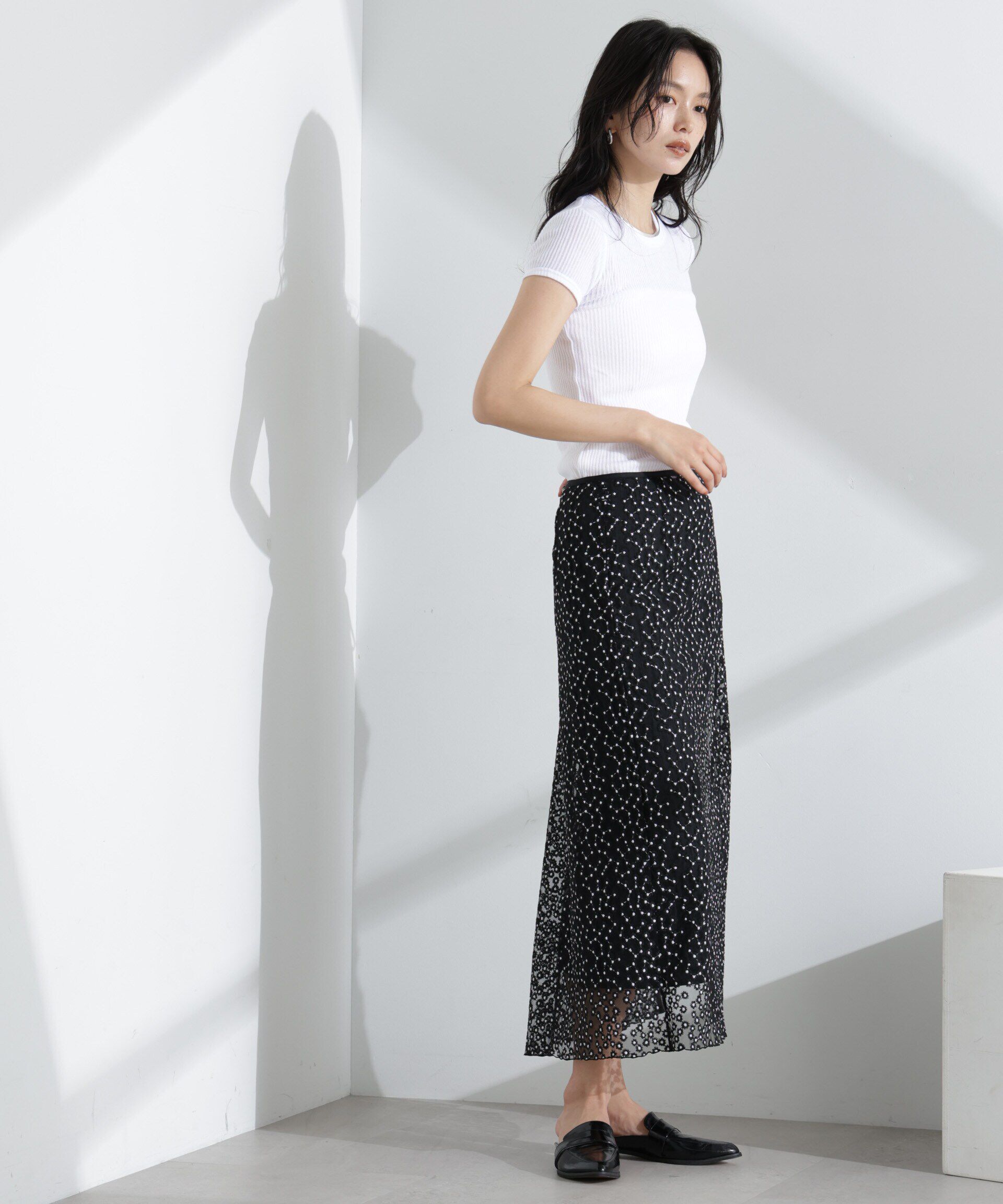 nano･universe「レースラップスカート」|スカート|