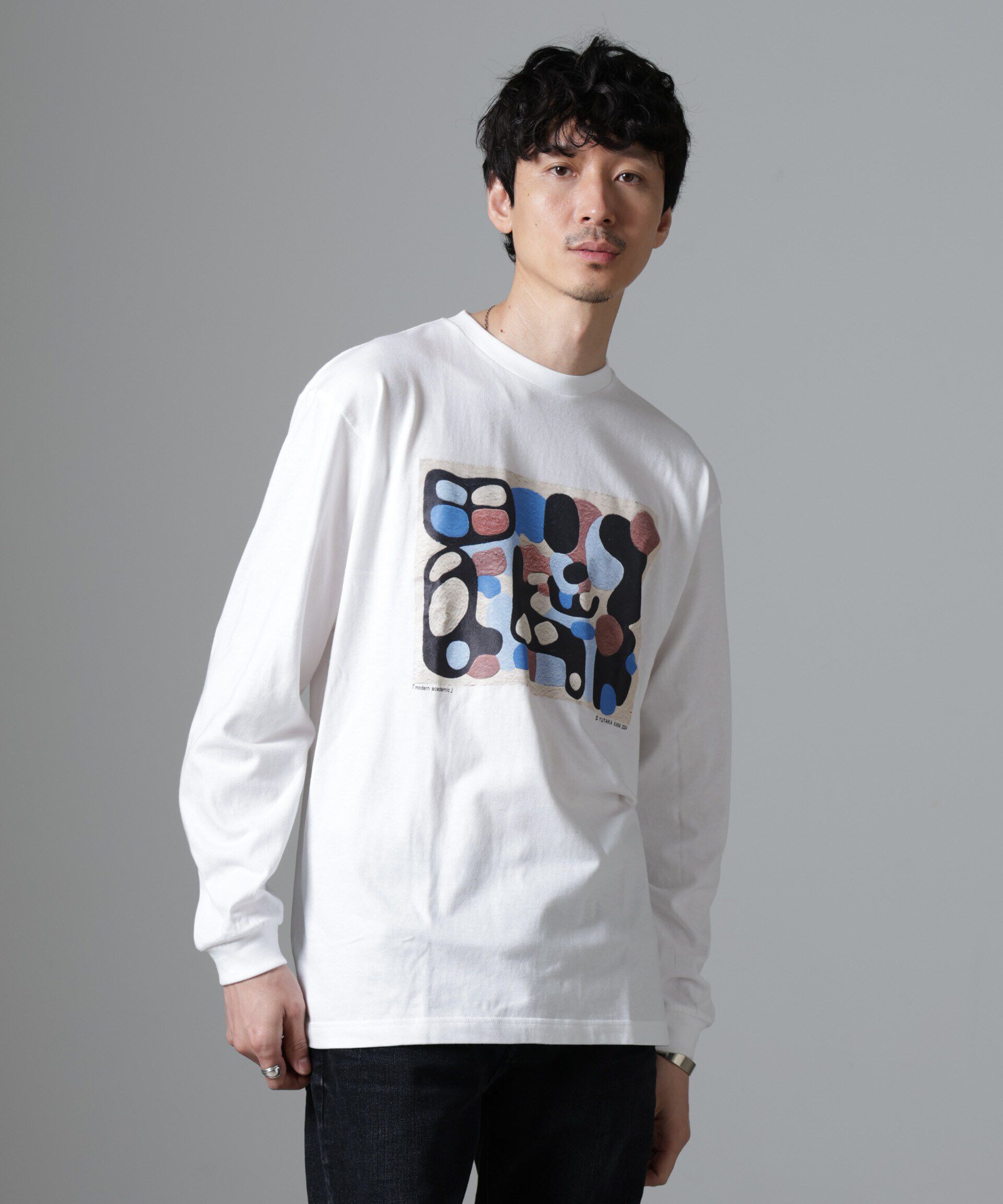 nano･universe「「着るアート」YUTAKA KAWAI ロングスリーブTEE」|Tシャツ・カットソー|ホワイト