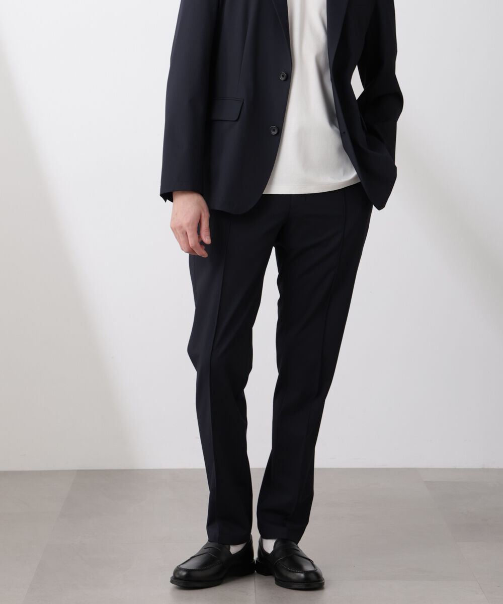 nano･universe「｢N TROUSERS BASIC｣トロピカルストレッチパンツ（セットアップ可）」|スーツ|D.ネイビー1