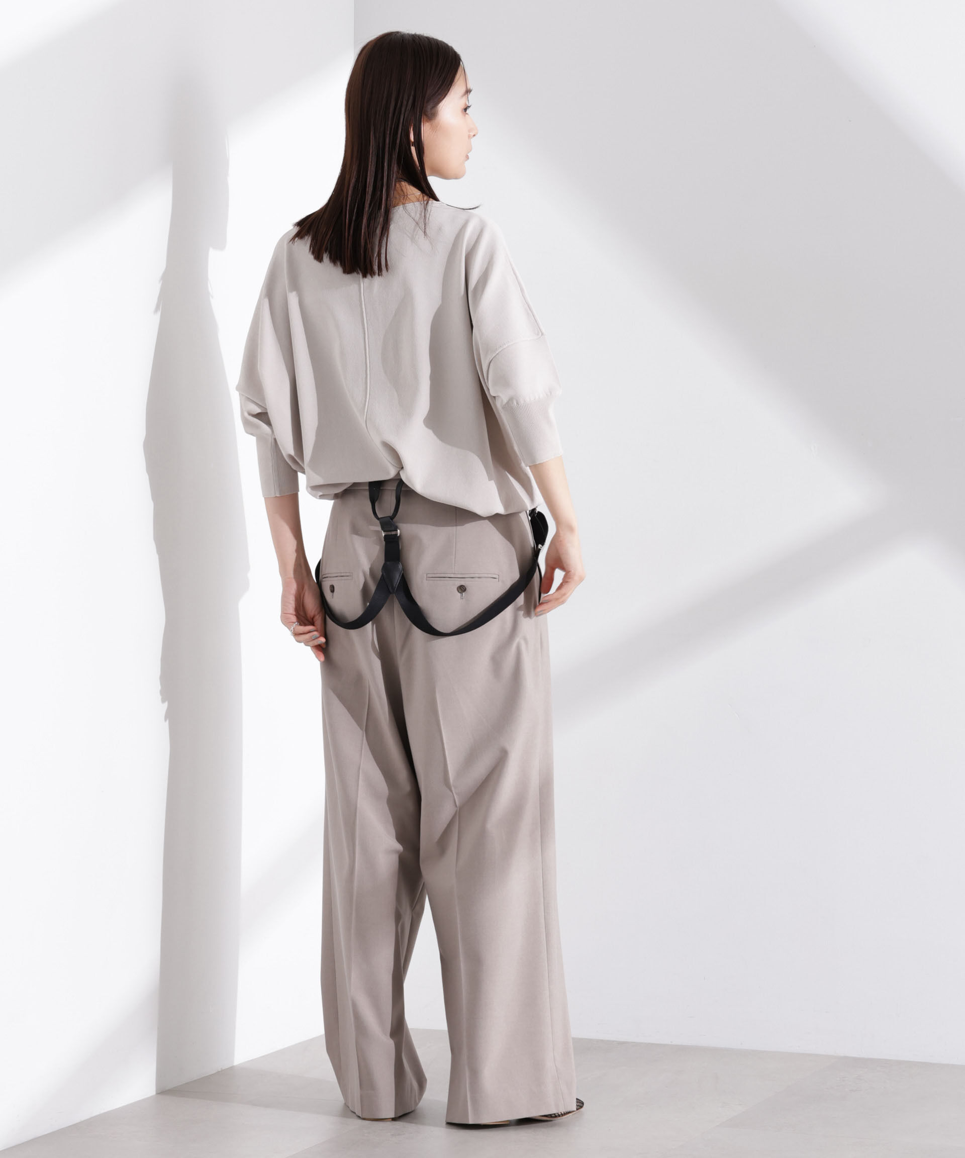 nano･universe「洗濯機洗い可UVカット接触冷感ワイドニットプルオーバー」|ニット・セーター|