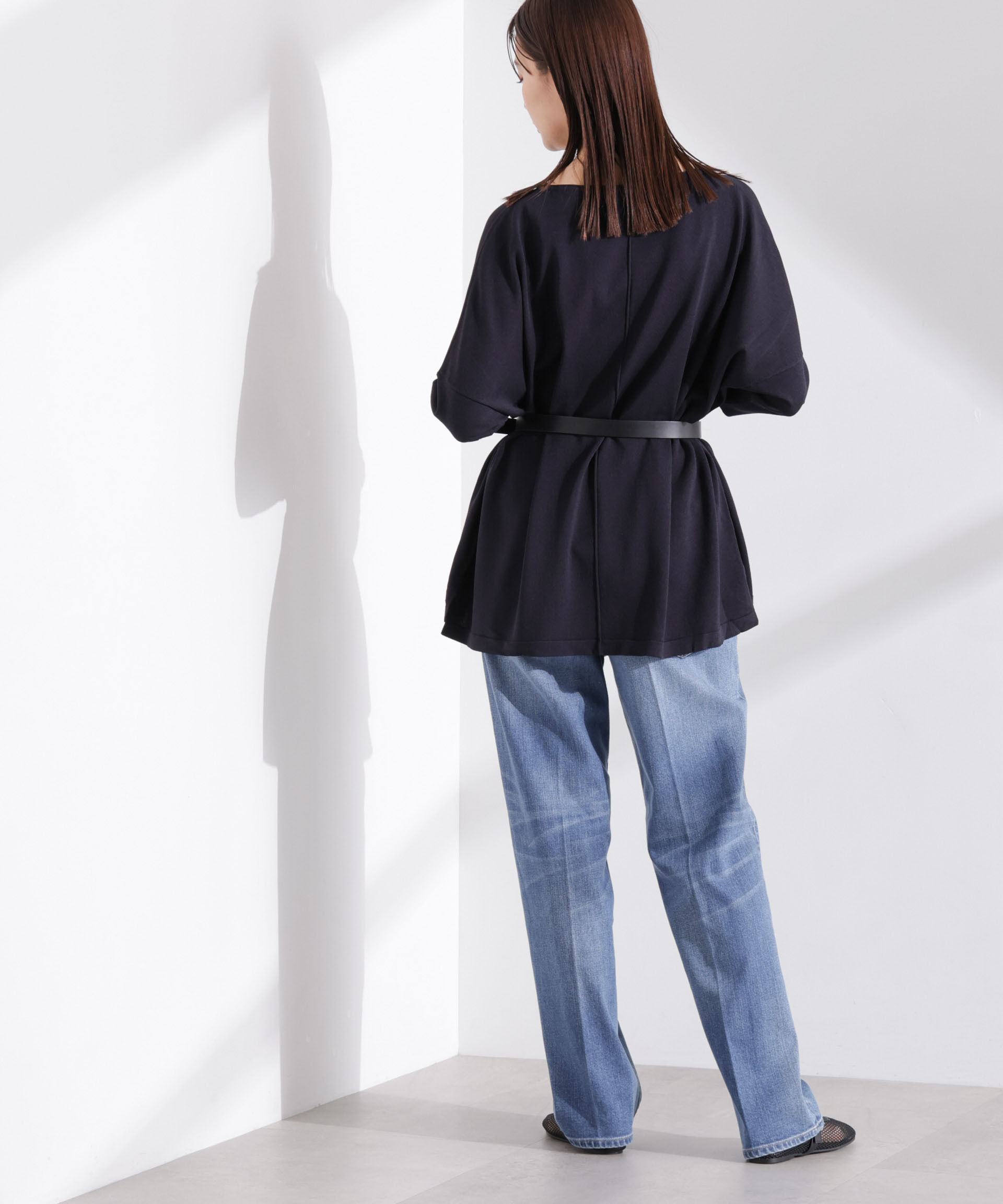 nano･universe「洗濯機洗い可UVカット接触冷感ワイドニットプルオーバー」|ニット・セーター|