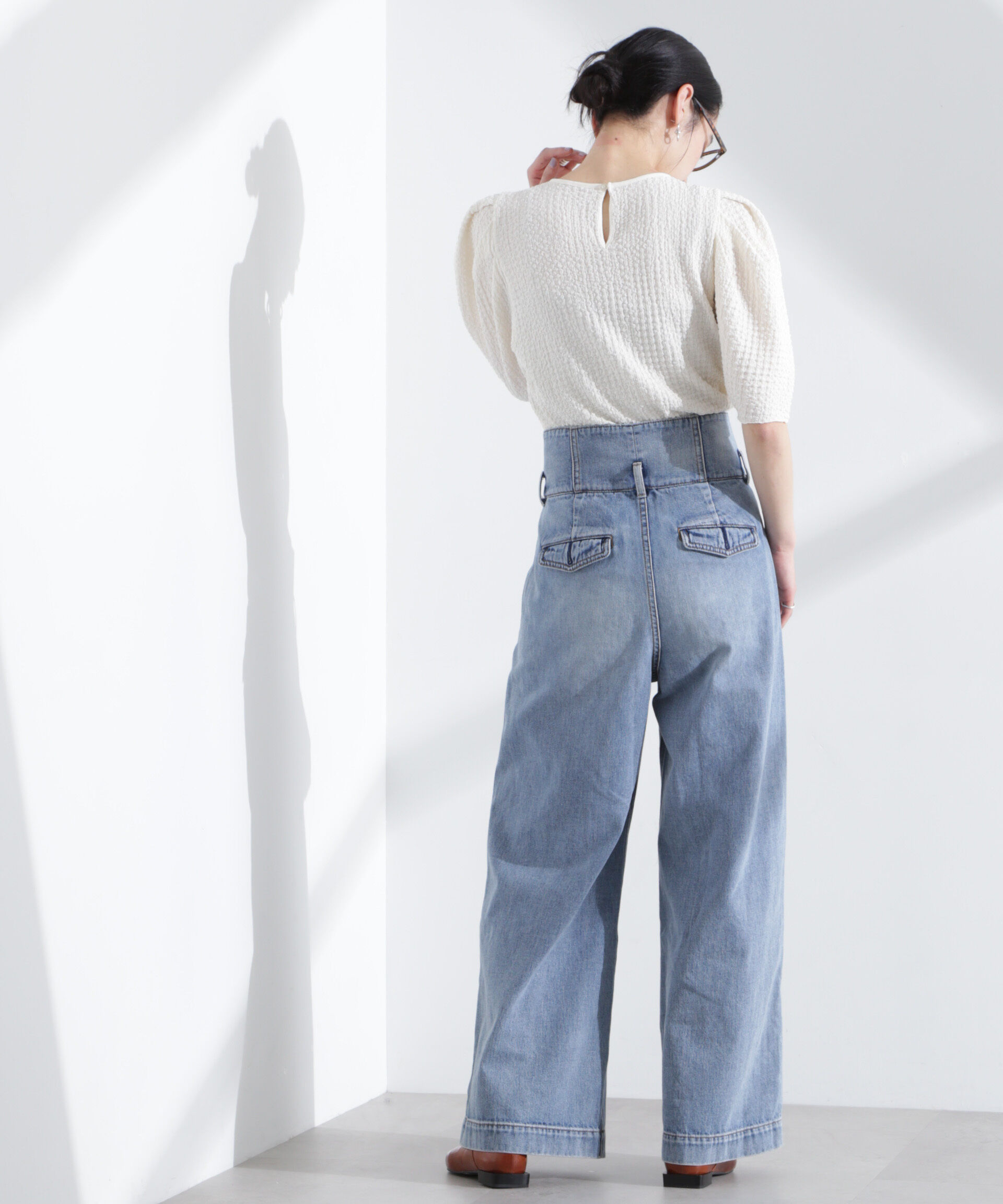 nano･universe「シャーリングタックスリーブトップス」|Tシャツ・カットソー|