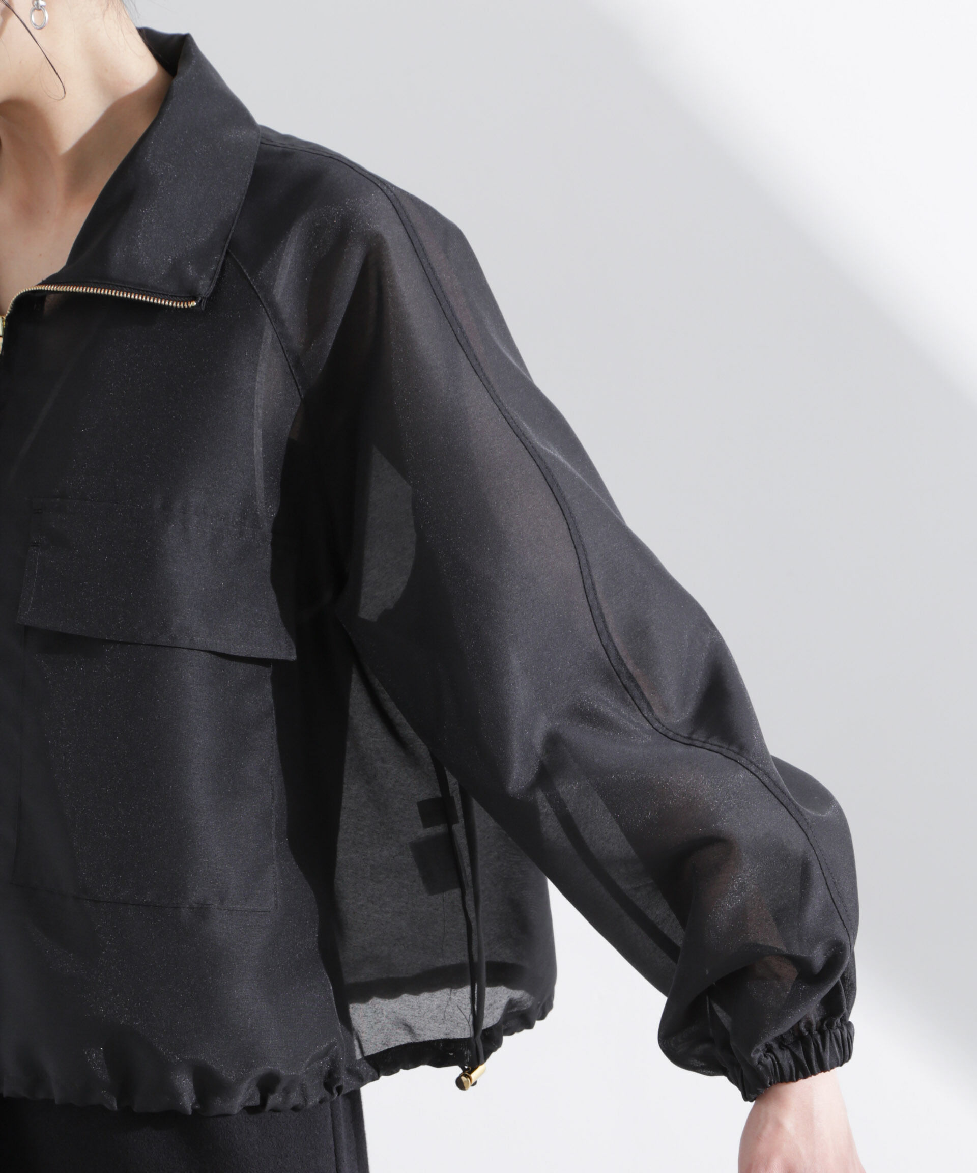 nano･universe「スパンオーガンジーブルゾン」|ブルゾン・スタジャン|