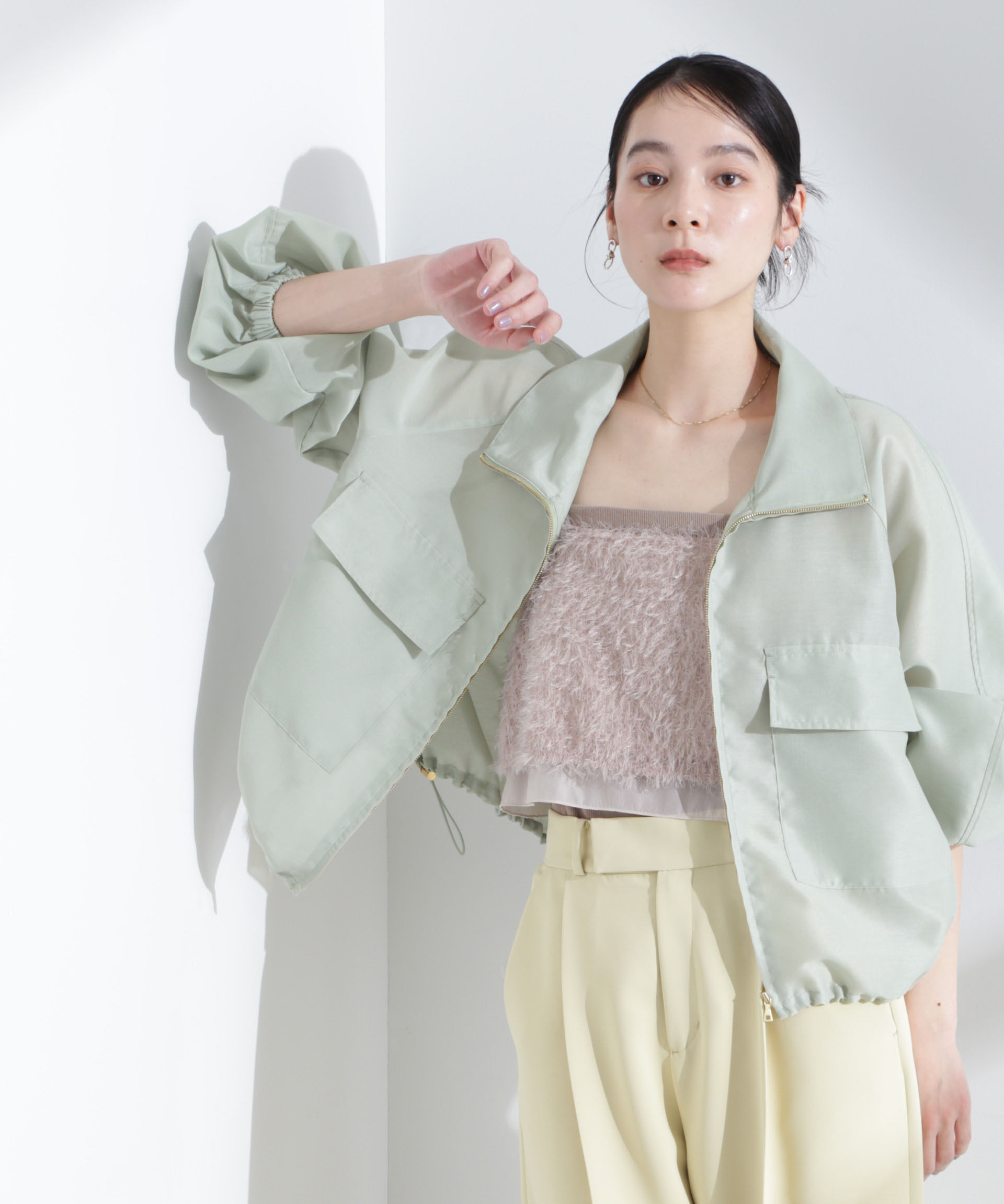 nano･universe「スパンオーガンジーブルゾン」|ブルゾン・スタジャン|