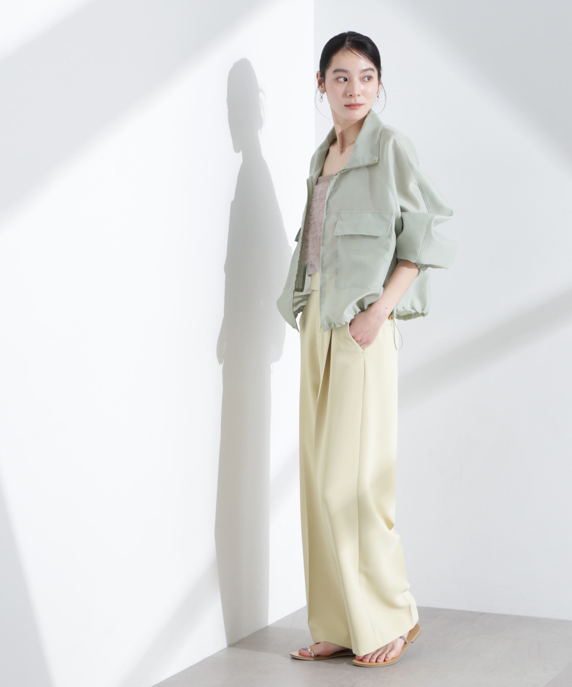 nano･universe「スパンオーガンジーブルゾン」|ブルゾン・スタジャン|