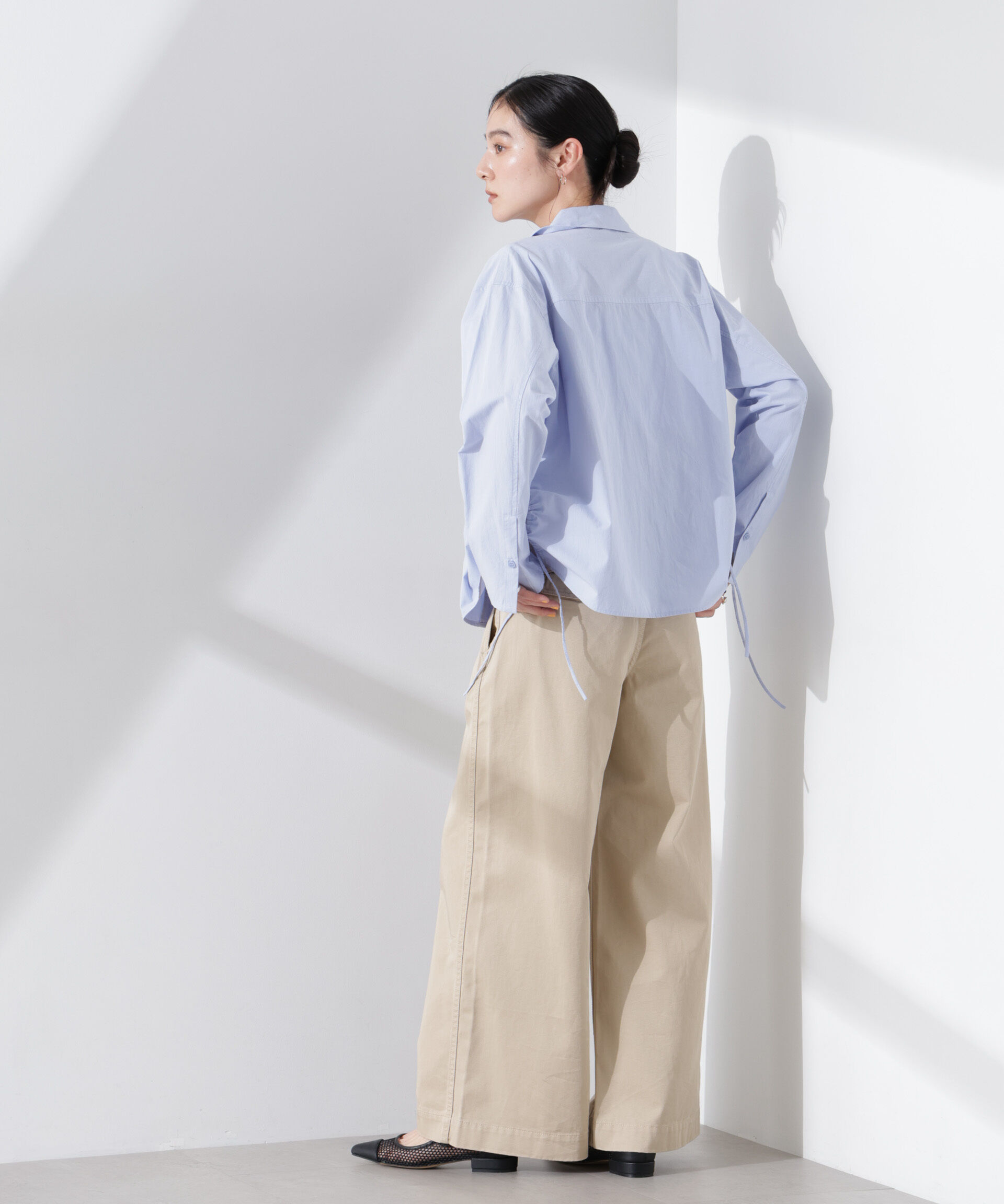 nano･universe「ビスチェセットドロストワイドコットンシャツ」|シャツ・ブラウス|