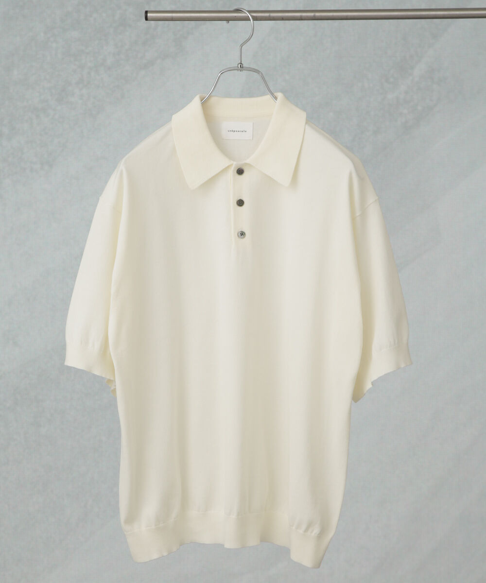 nano･universe「crepuscule/別注 S/S KNIT POLO」|Tシャツ・カットソー|オフホワイト1