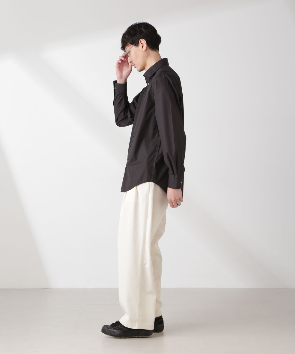 nano･universe「ESTENEIGE(R) レギュラーカラーシャツ 長袖/接触冷感」|シャツ・ブラウス|