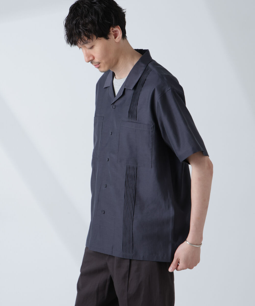 nano･universe「オープンカラーキューバシャツ」|シャツ・ブラウス|