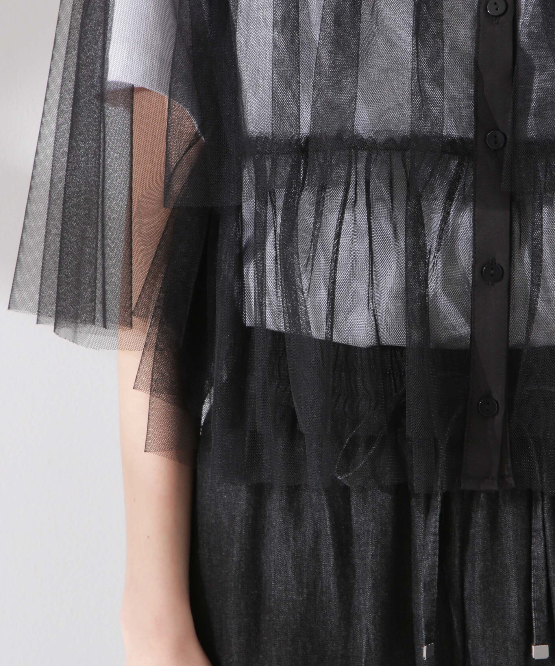 nano･universe「チュールティアードブラウス」|シャツ・ブラウス|