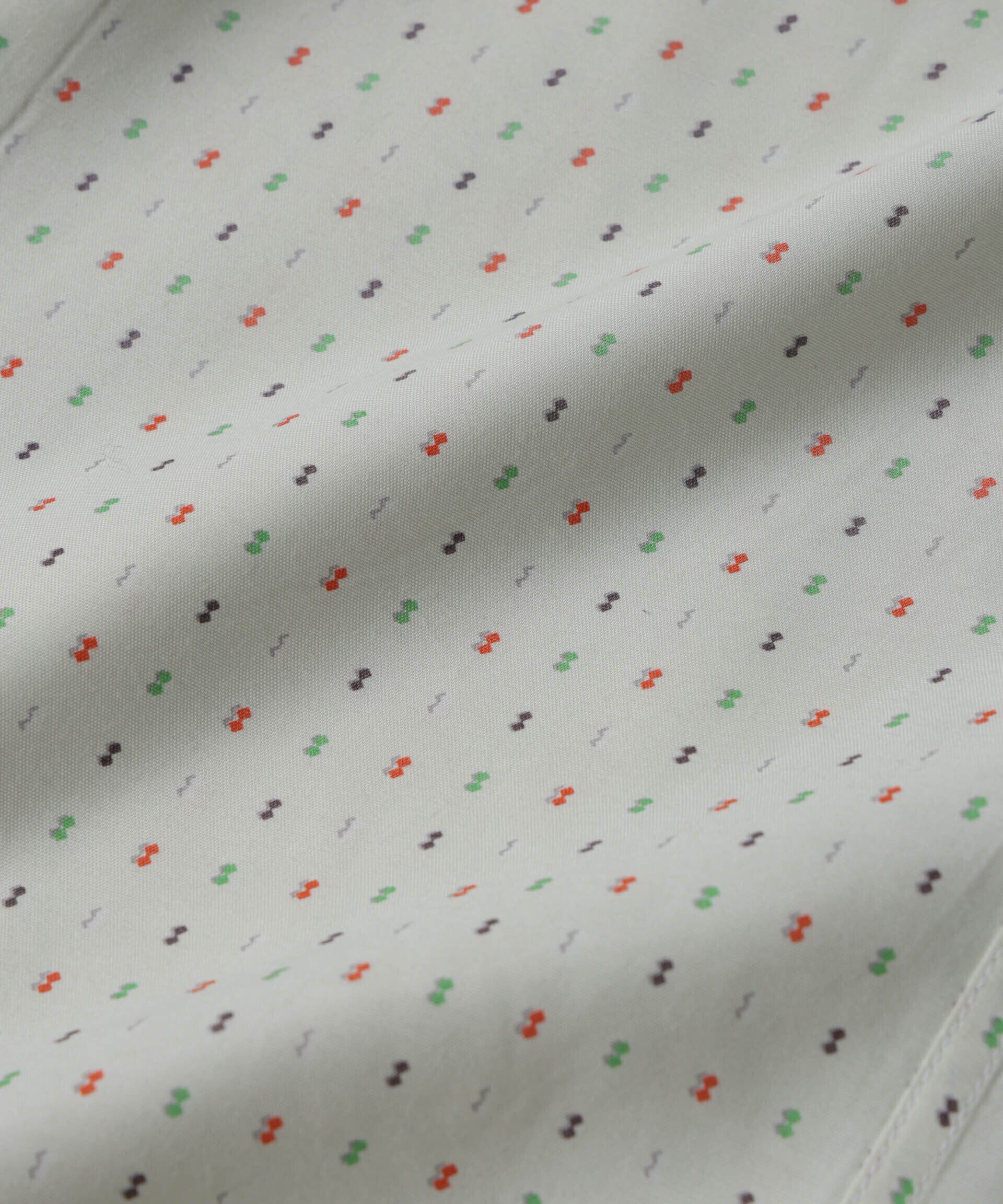  「小紋オープンカラーシャツ　長袖」|シャツ・ブラウス|