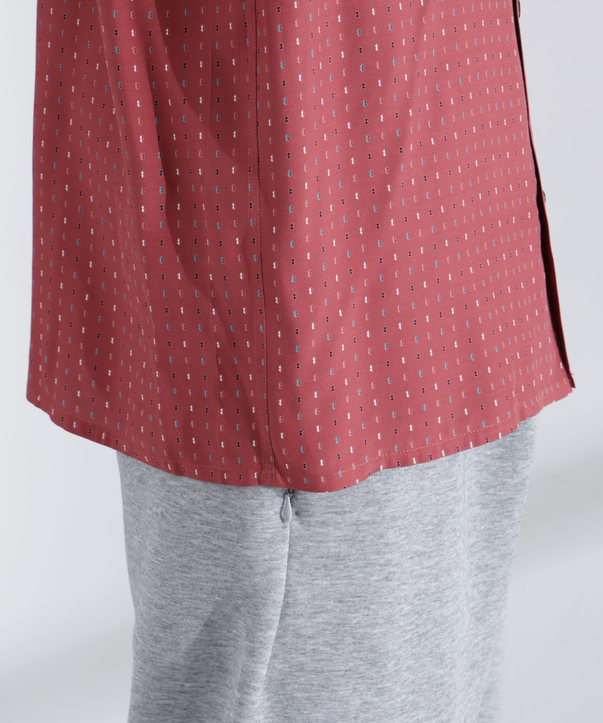  「小紋オープンカラーシャツ　長袖」|シャツ・ブラウス|