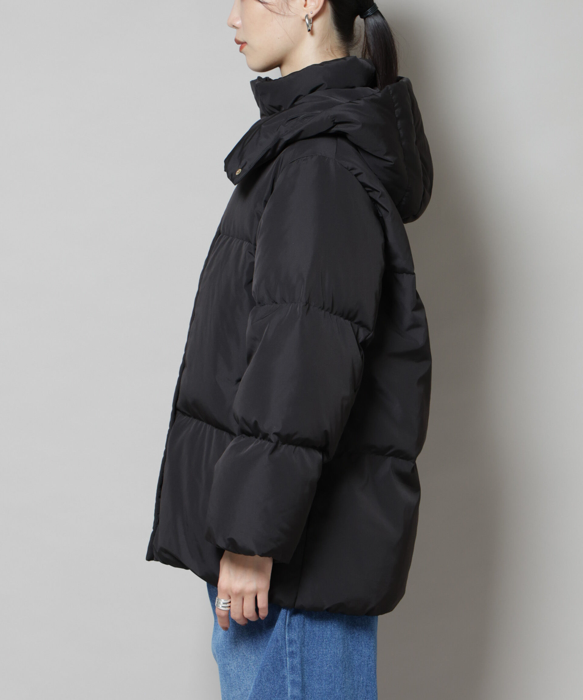 nano･universe「撥水加工 フードショートダウンコート」|ダウン|