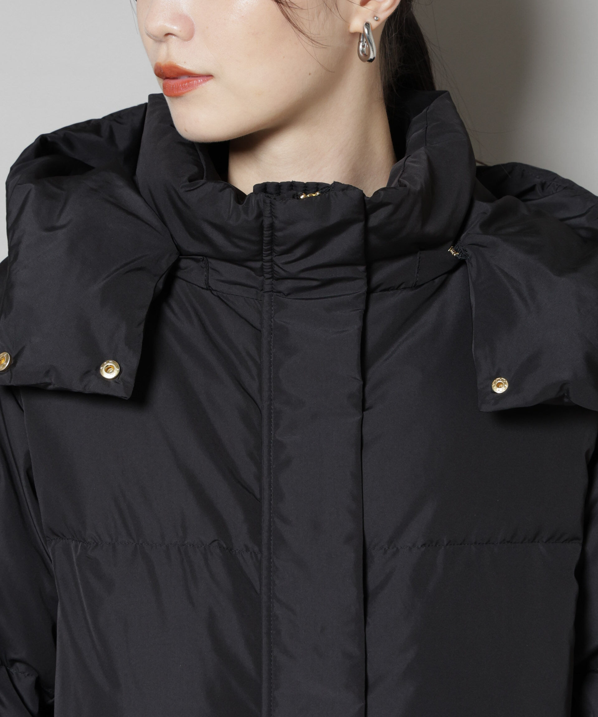 nano･universe「撥水加工 フードショートダウンコート」|ダウン|