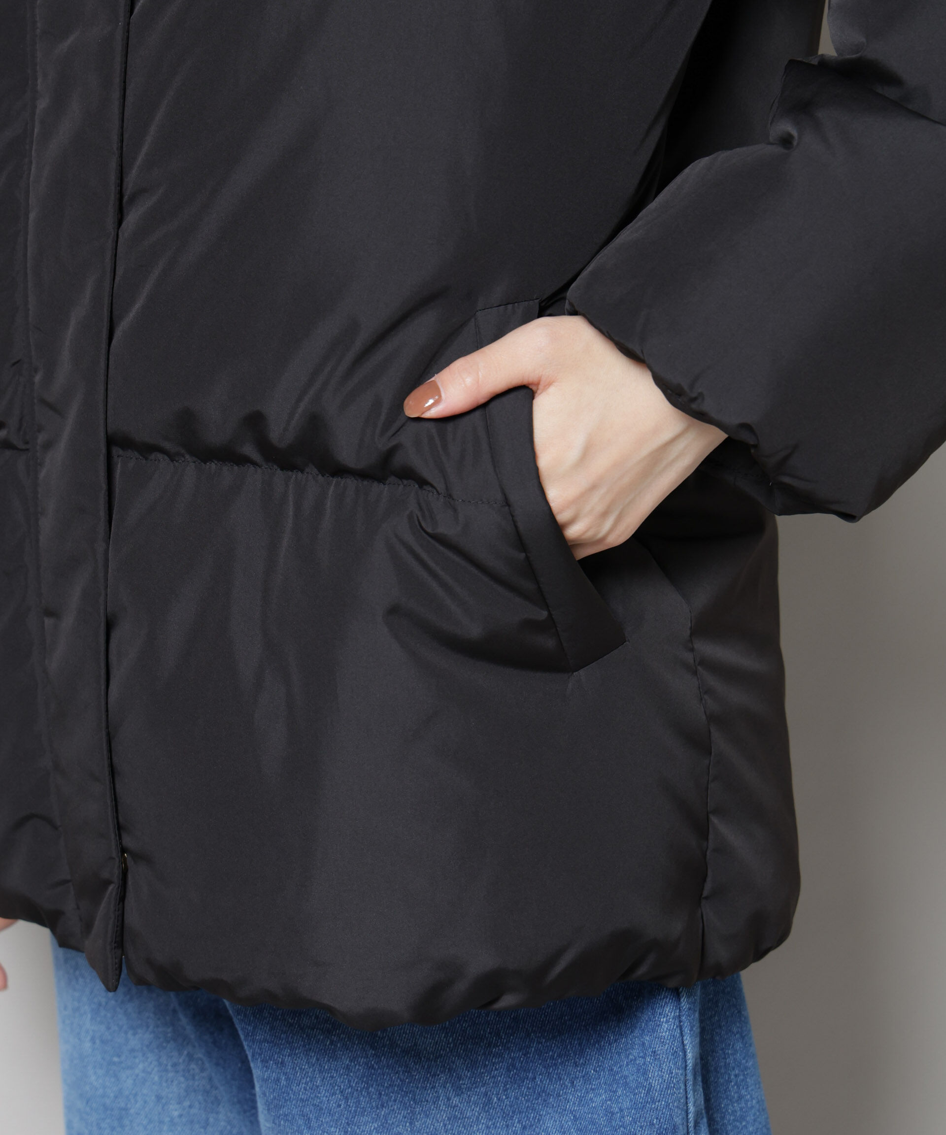 nano･universe「撥水加工 フードショートダウンコート」|ダウン|