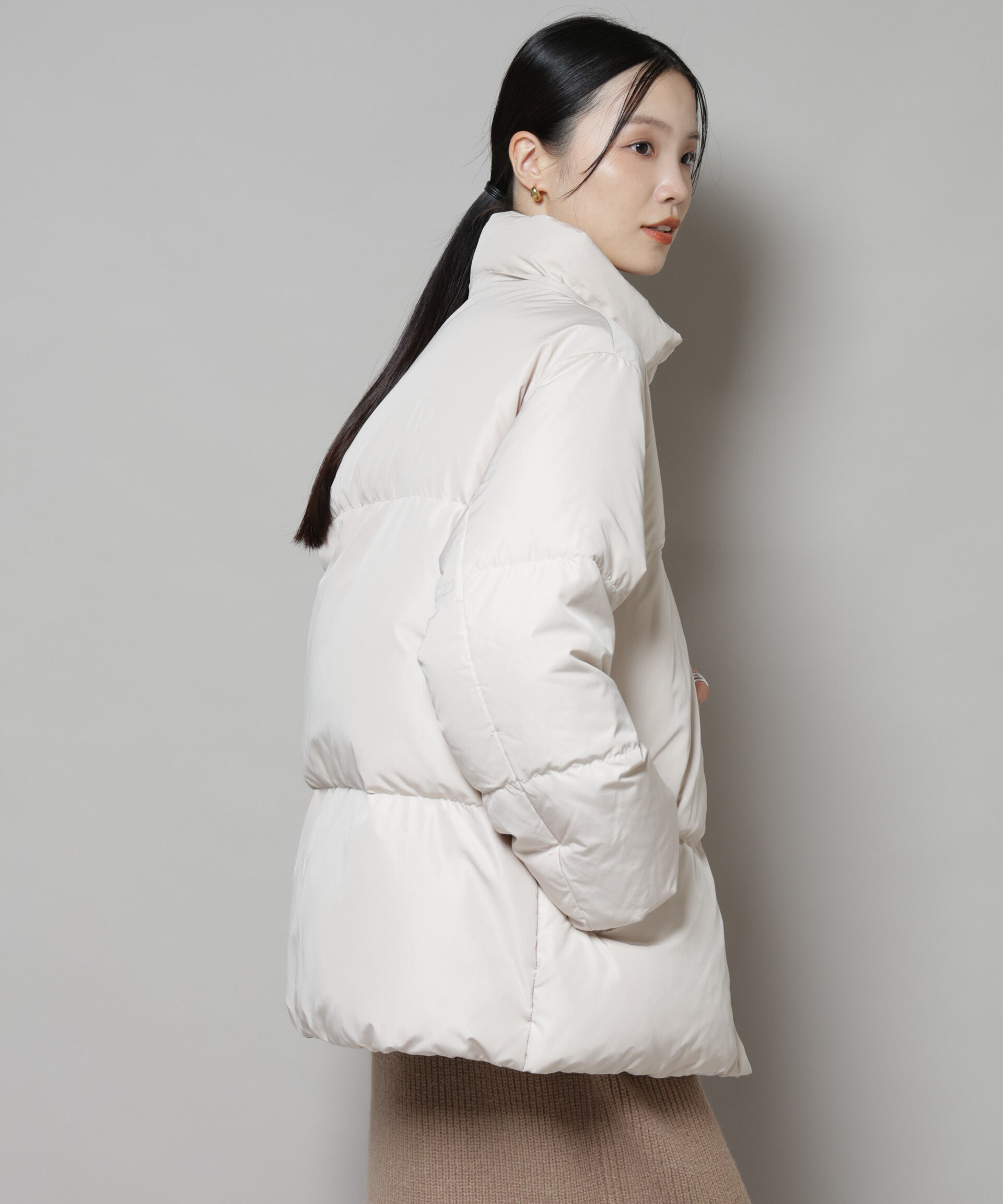 nano･universe「撥水加工 フードショートダウンコート」|ダウン|