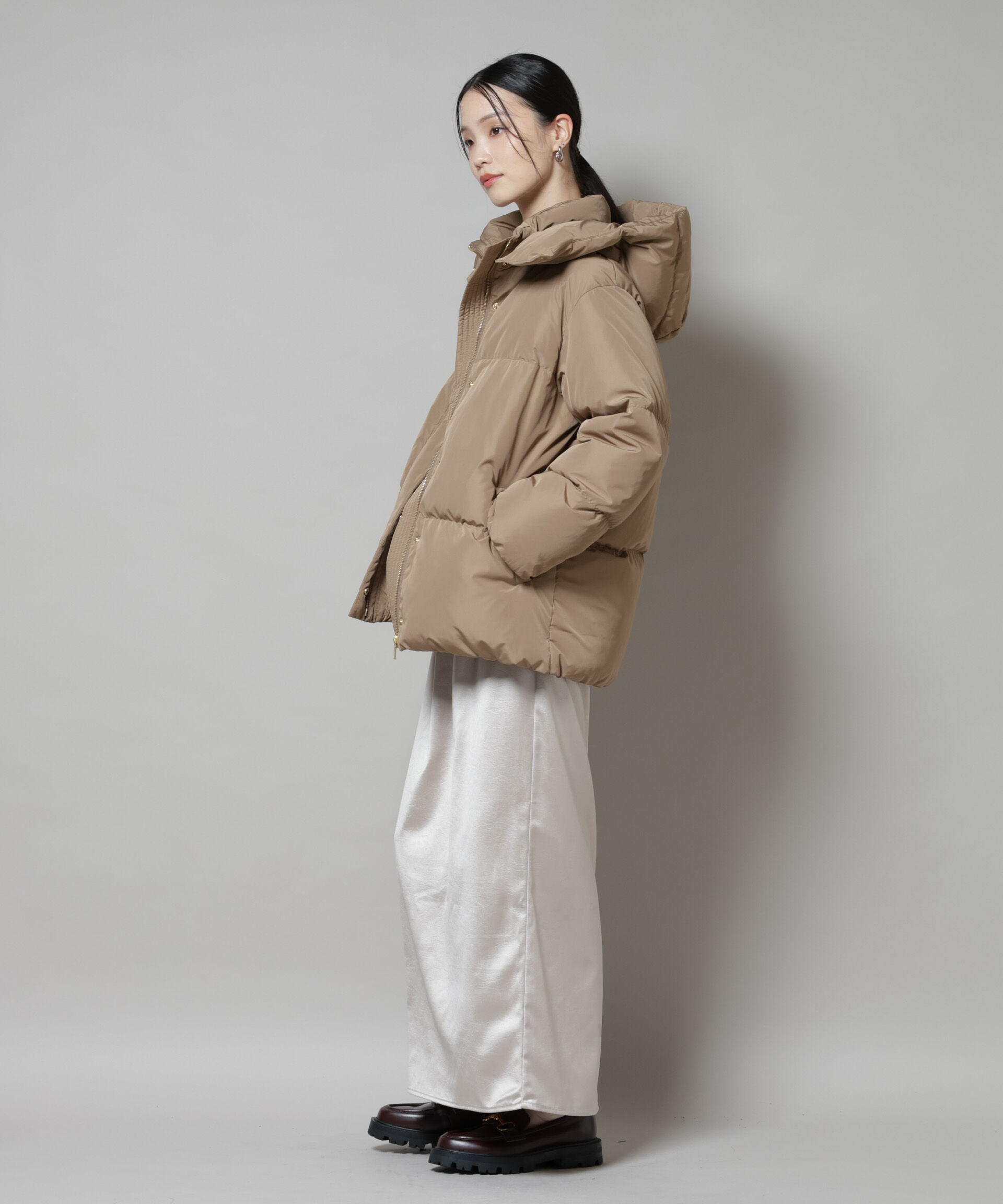 nano･universe「撥水加工 フードショートダウンコート」|ダウン|