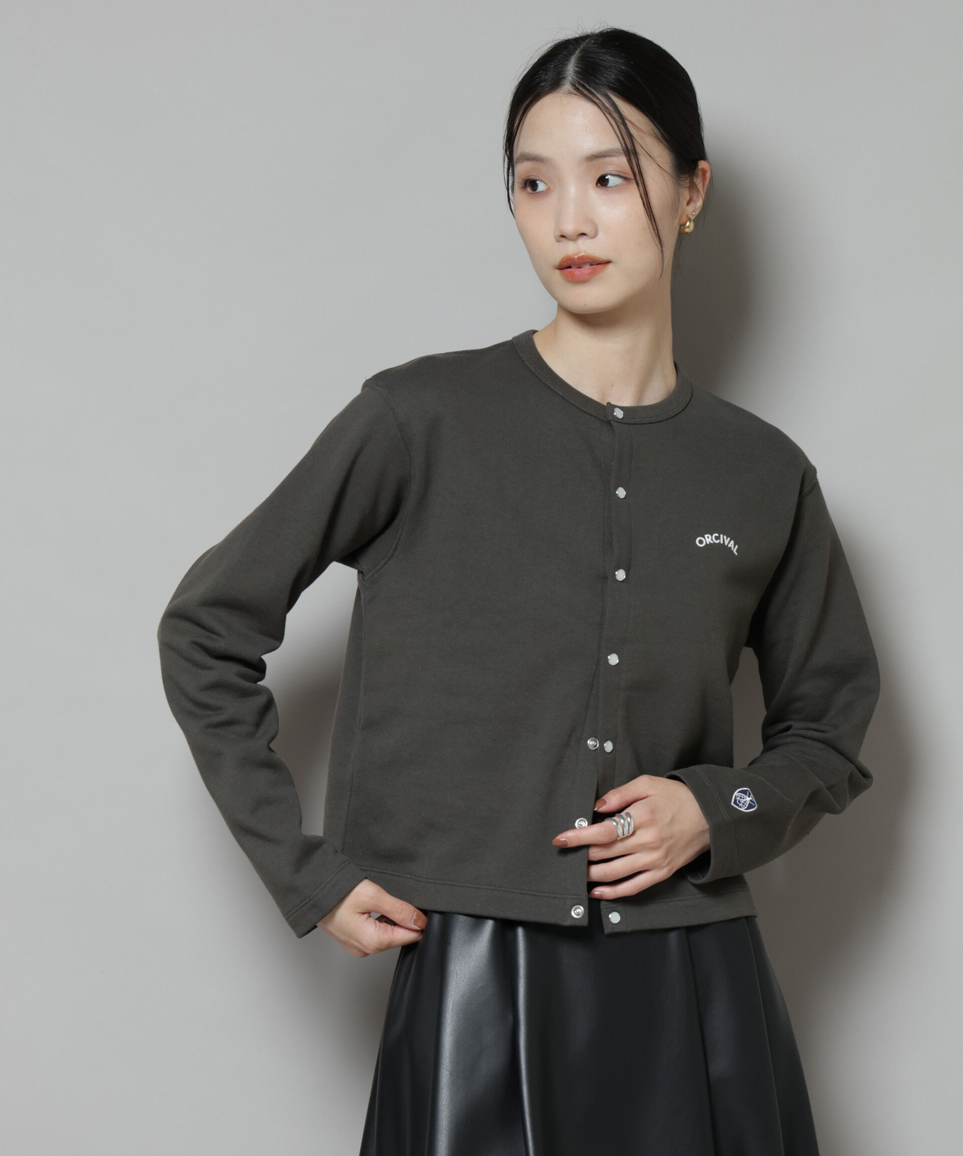 nano･universe「ORCIVAL/CREW NECK CARDIGAN」|Tシャツ・カットソー|D.グレー2