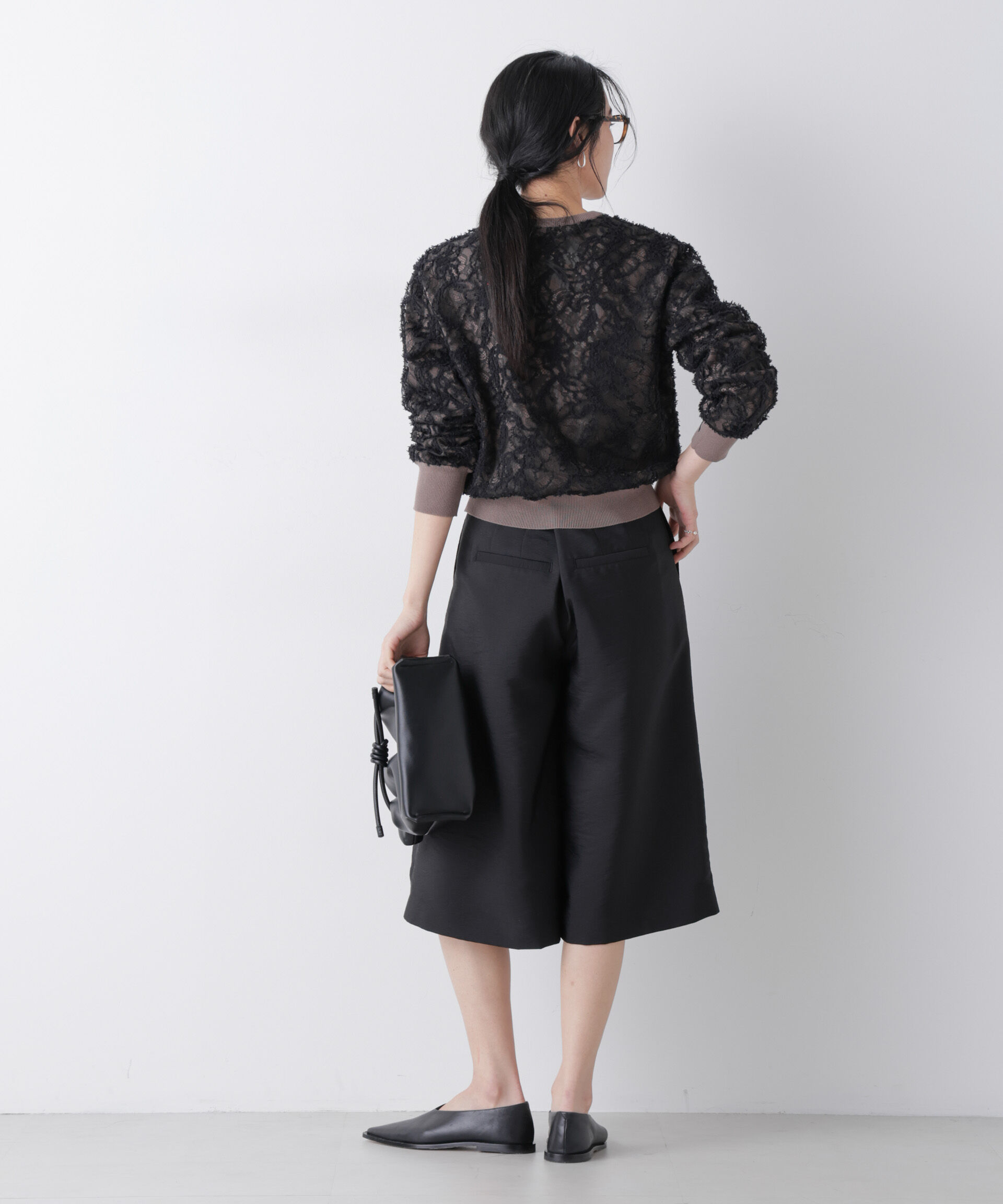 nano･universe「レースレイヤードニットプルオーバー」|ニット・セーター|