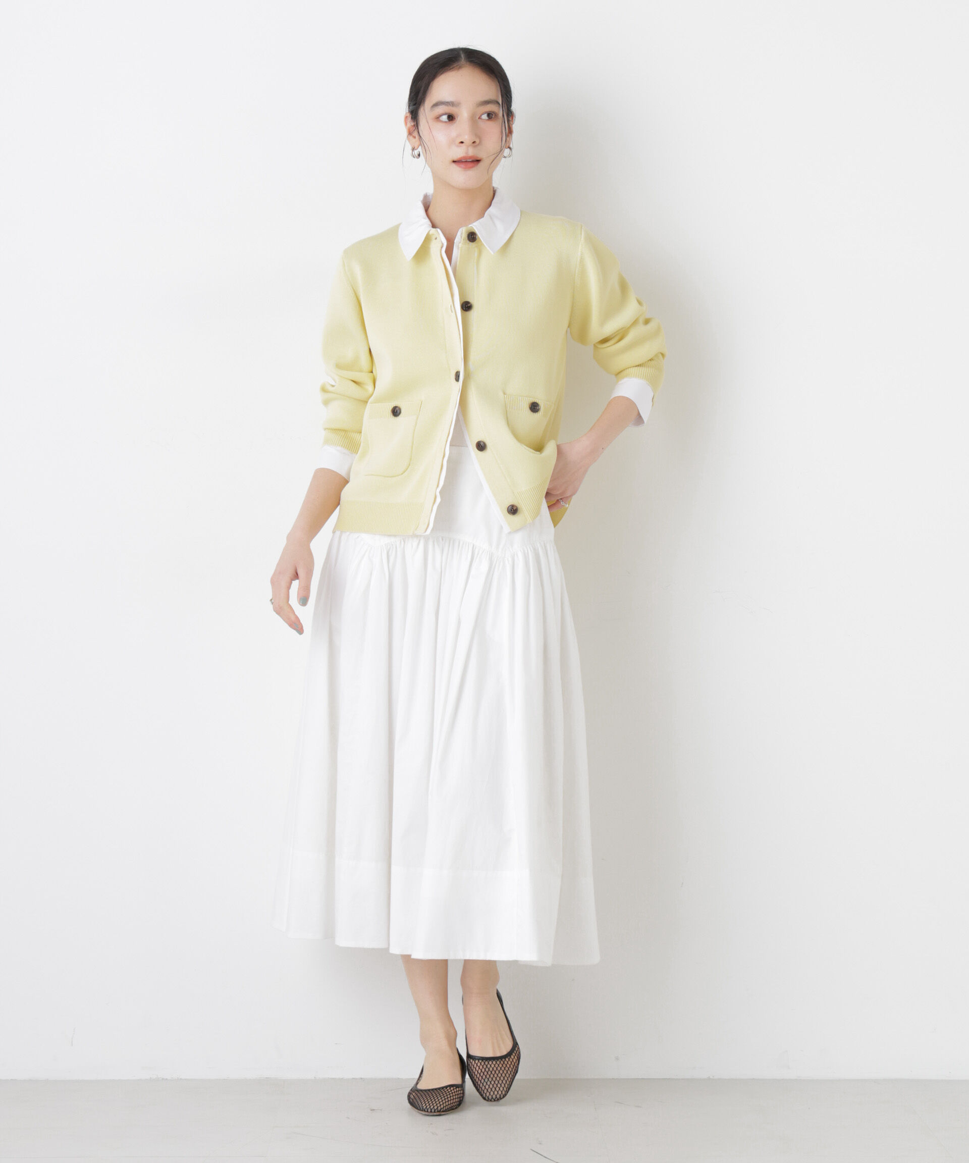 nano･universe「シャツドッキングニットカーディガン」|ニット・セーター|