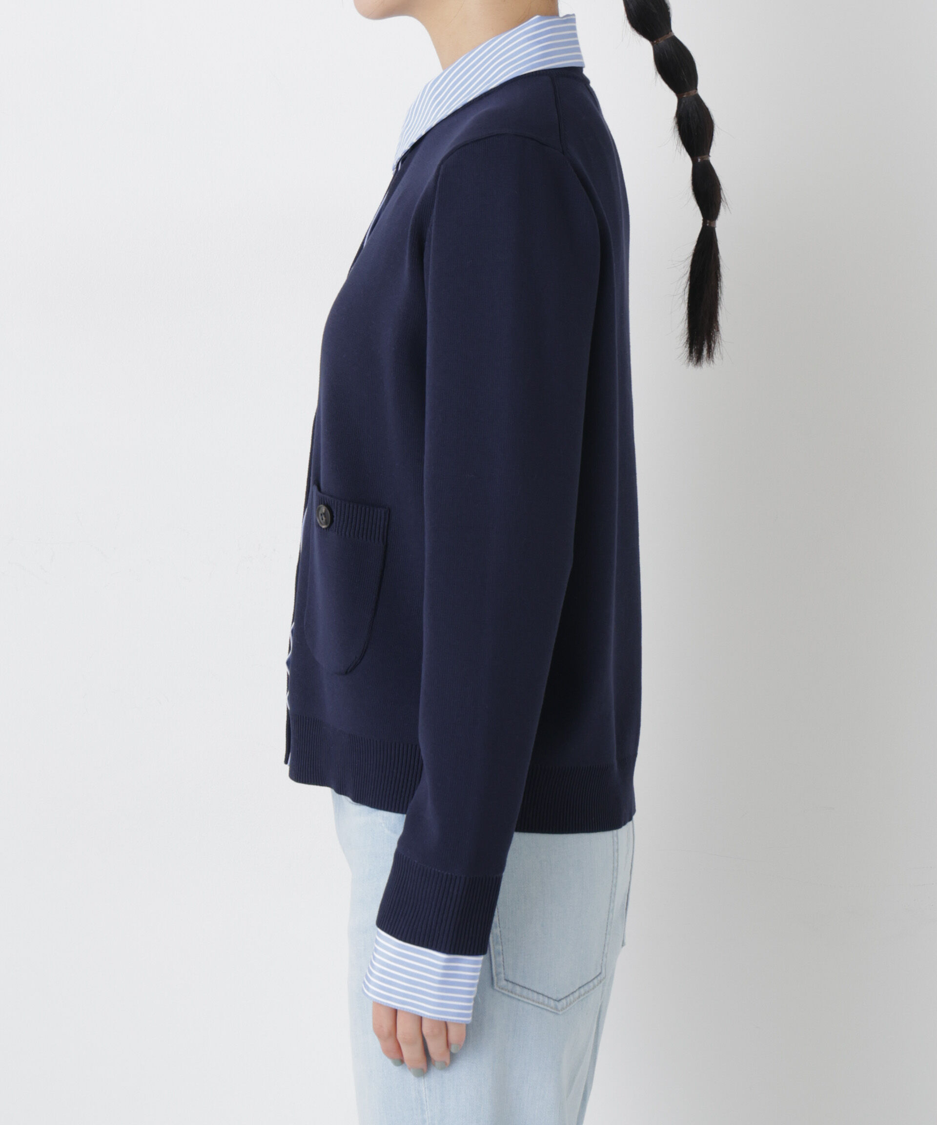 nano･universe「シャツドッキングニットカーディガン」|ニット・セーター|