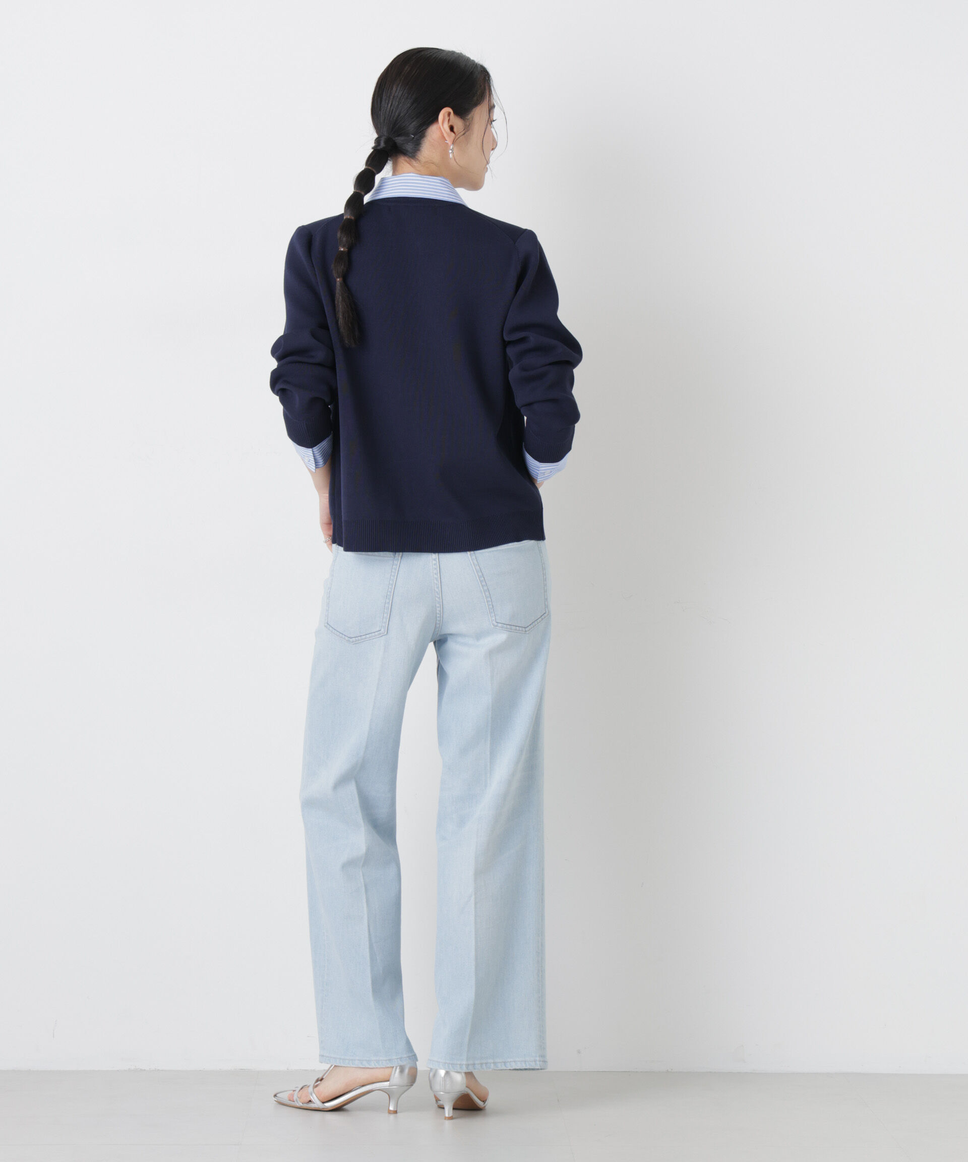 nano･universe「シャツドッキングニットカーディガン」|ニット・セーター|