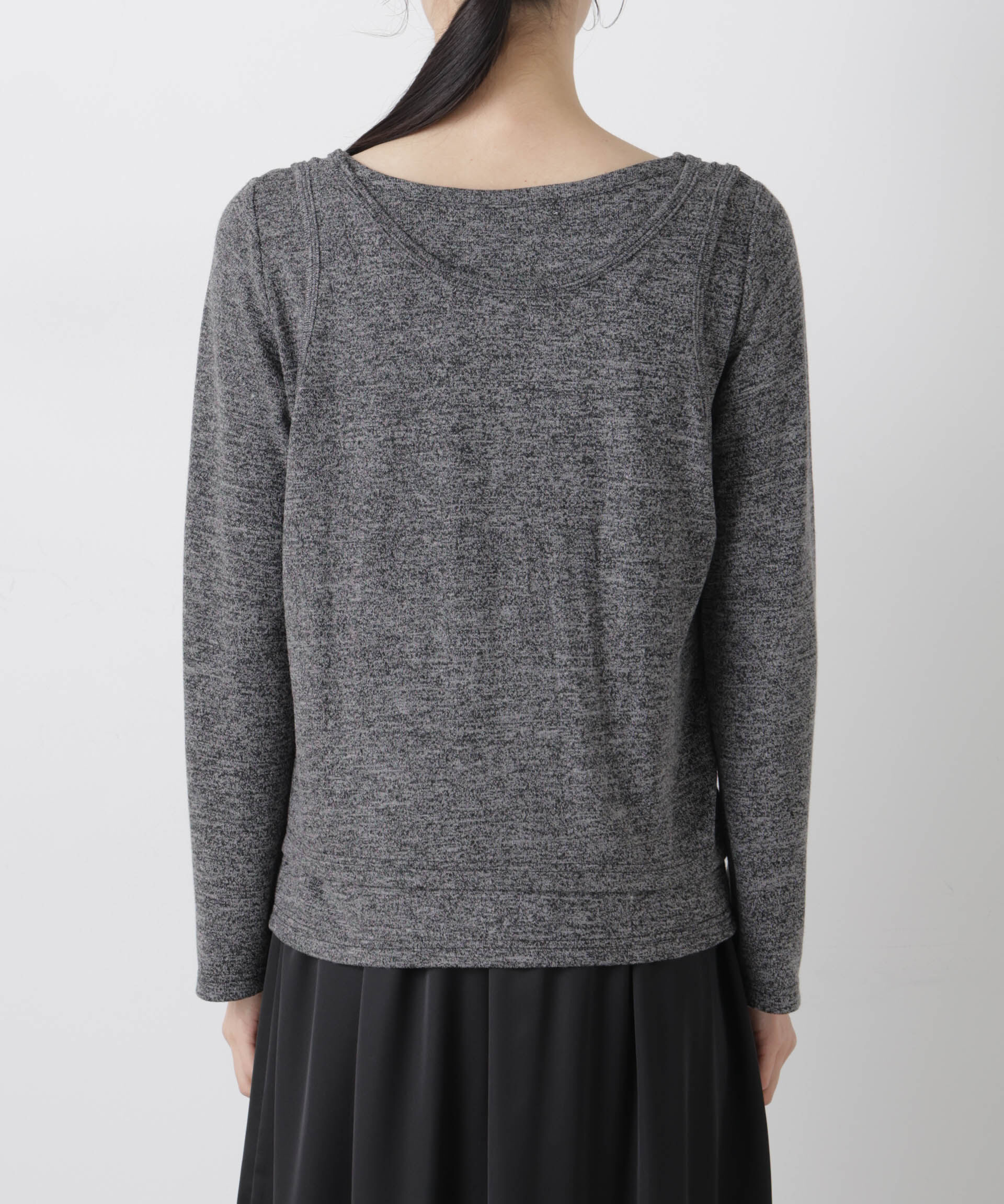 nano･universe「メランジカットレイヤードセットトップス」|Tシャツ・カットソー|