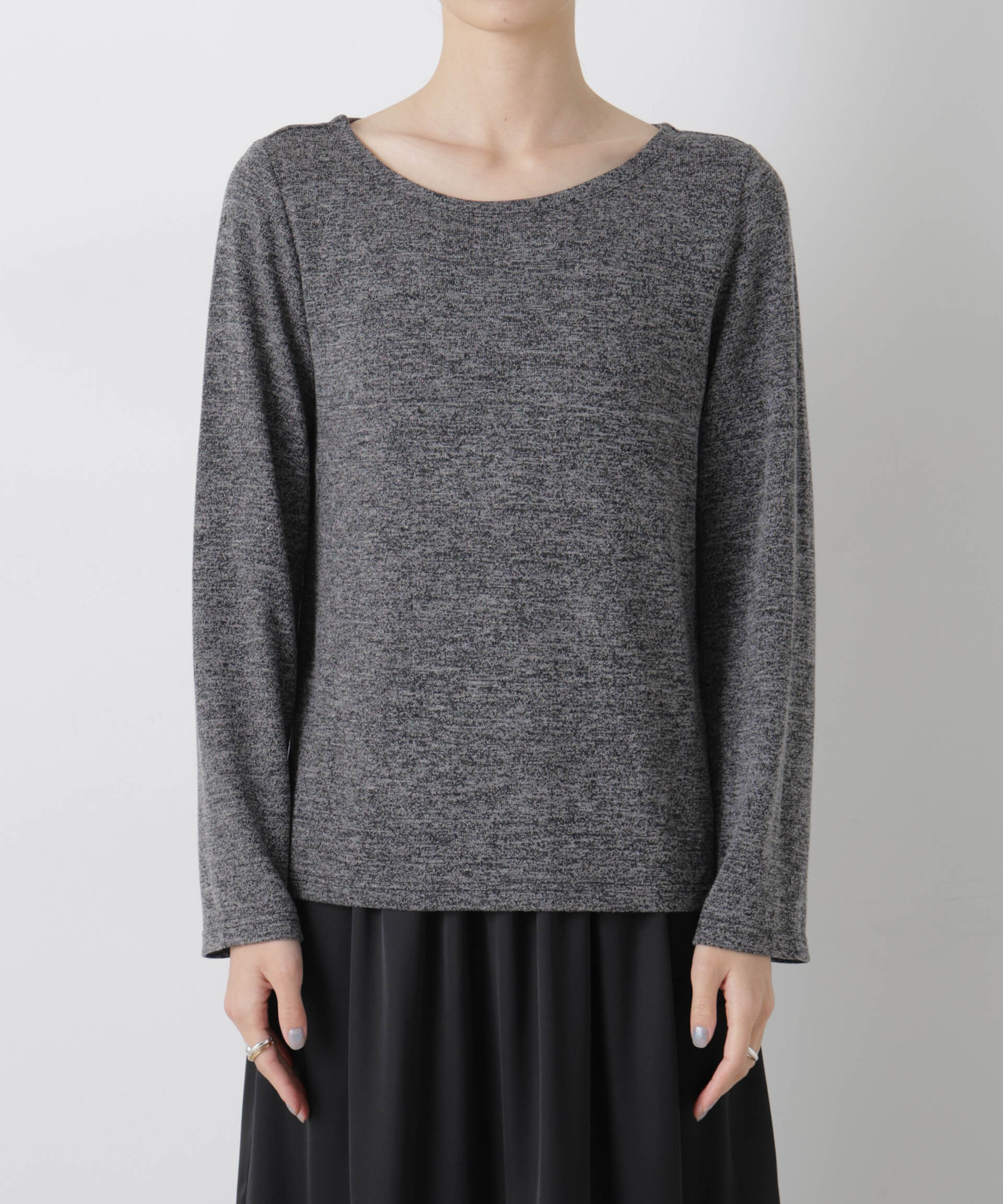 nano･universe「メランジカットレイヤードセットトップス」|Tシャツ・カットソー|