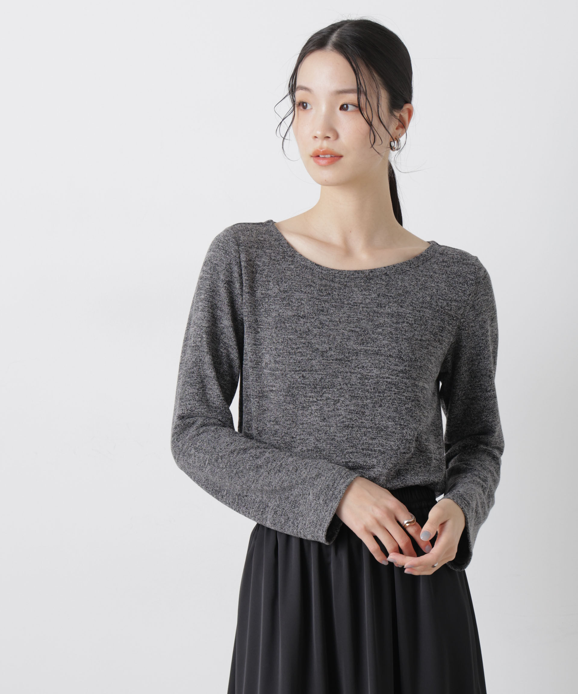 nano･universe「メランジカットレイヤードセットトップス」|Tシャツ・カットソー|