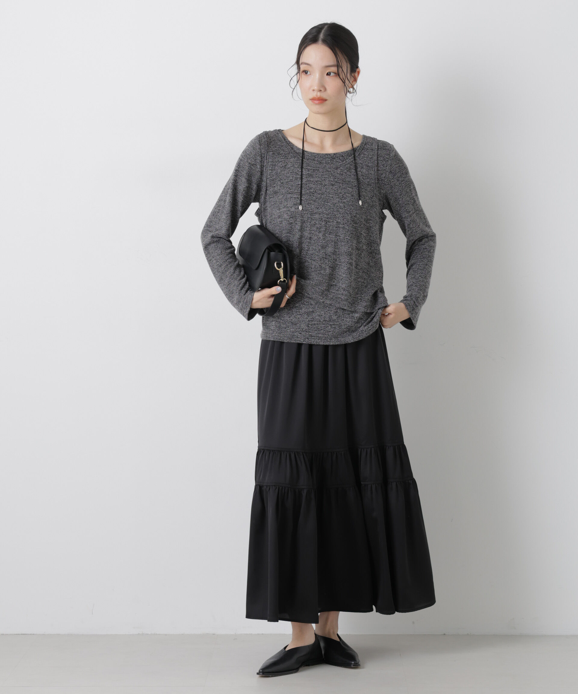 nano･universe「メランジカットレイヤードセットトップス」|Tシャツ・カットソー|