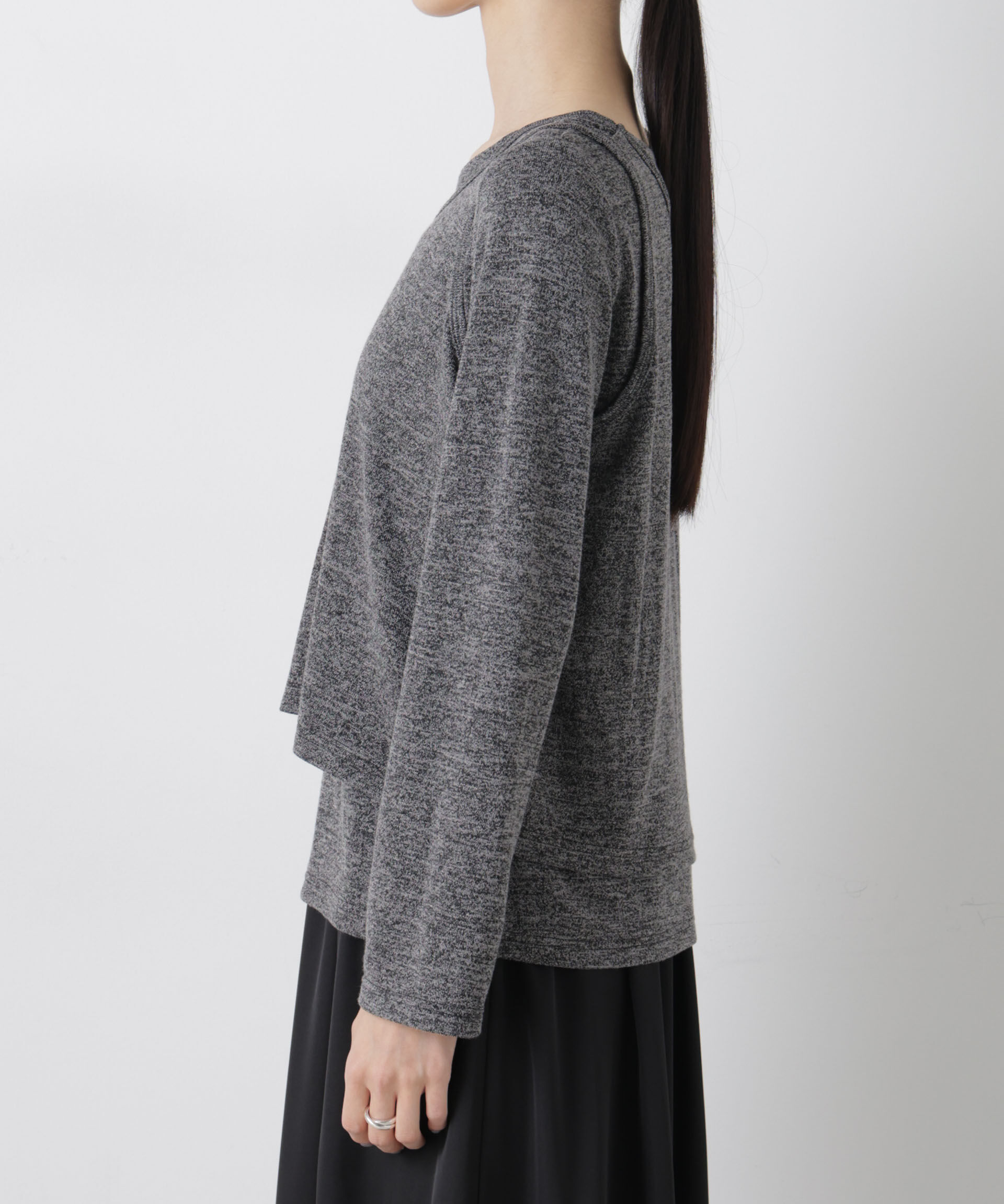 nano･universe「メランジカットレイヤードセットトップス」|Tシャツ・カットソー|