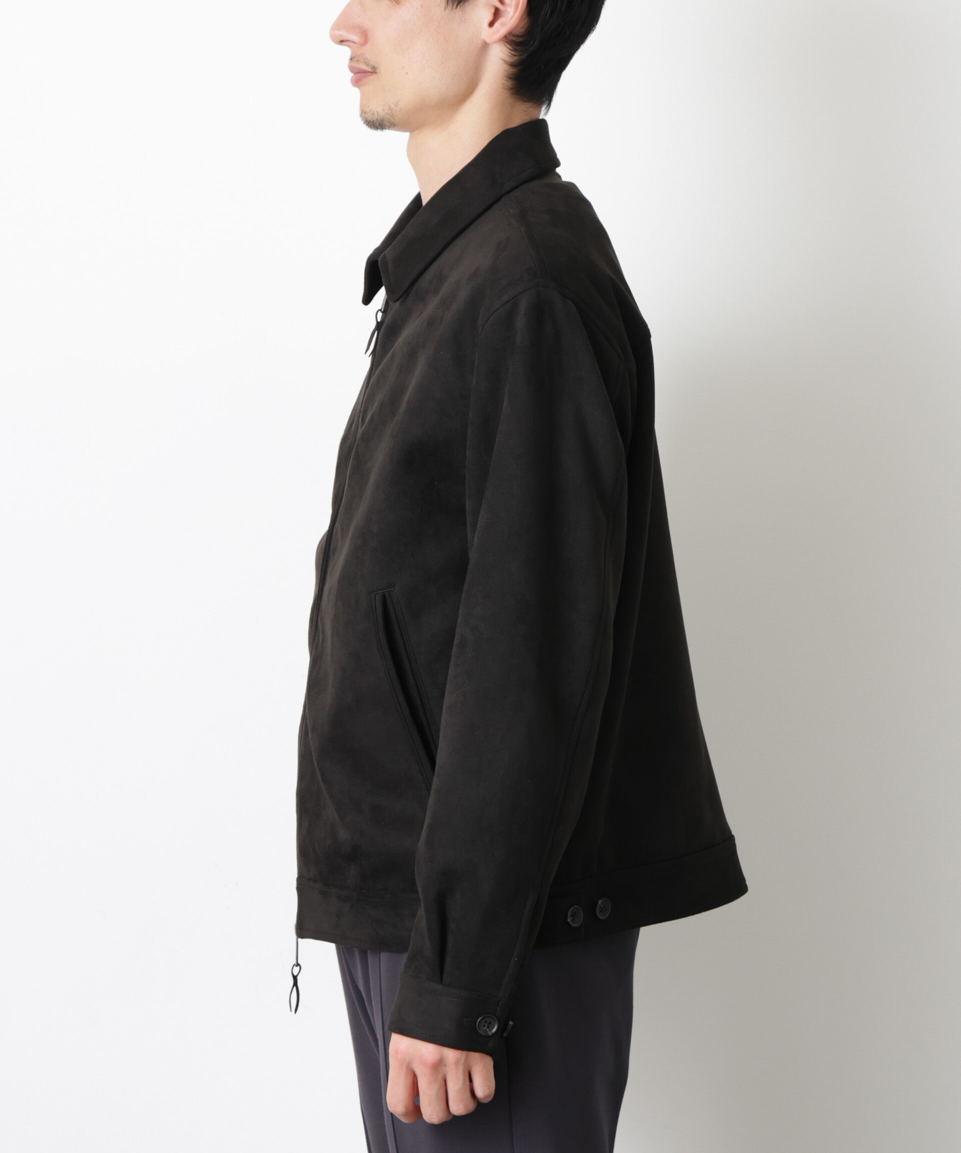 nano･universe「「モダンコンフォート」 フェイクスエードブルゾン」|ブルゾン・スタジャン|