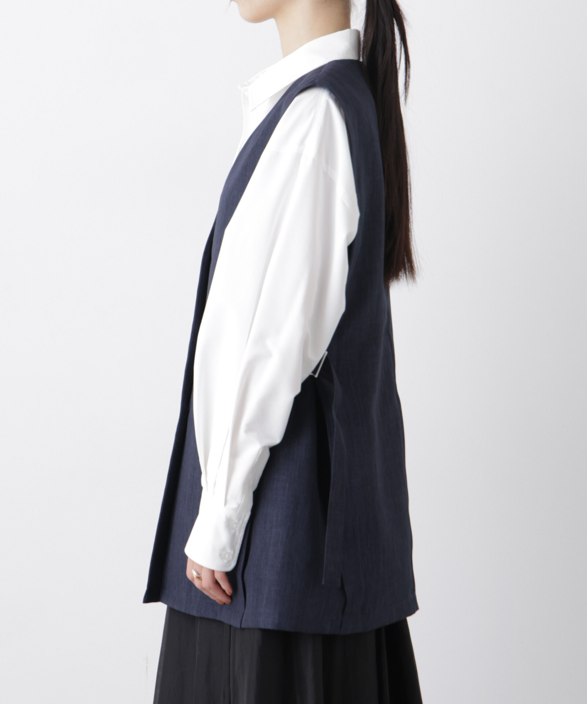 nano･universe「多機能サイドベルトミドルジレ(セットアップ可)」|テーラードジャケット|