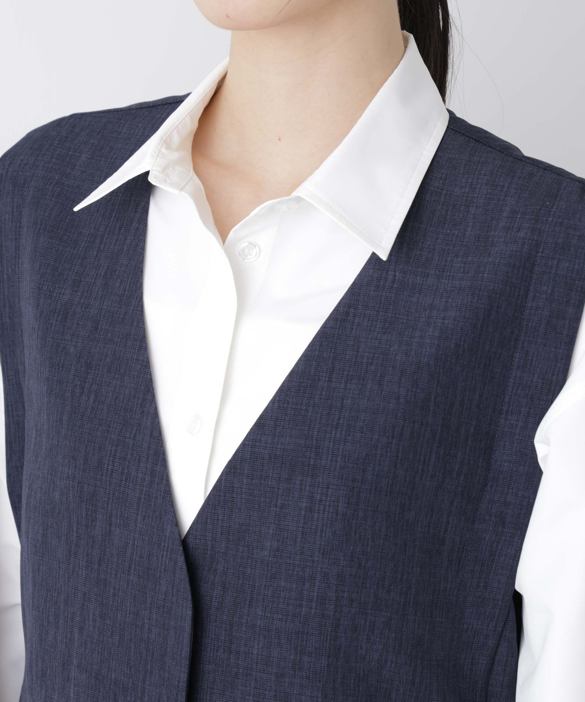 nano･universe「多機能サイドベルトミドルジレ(セットアップ可)」|テーラードジャケット|