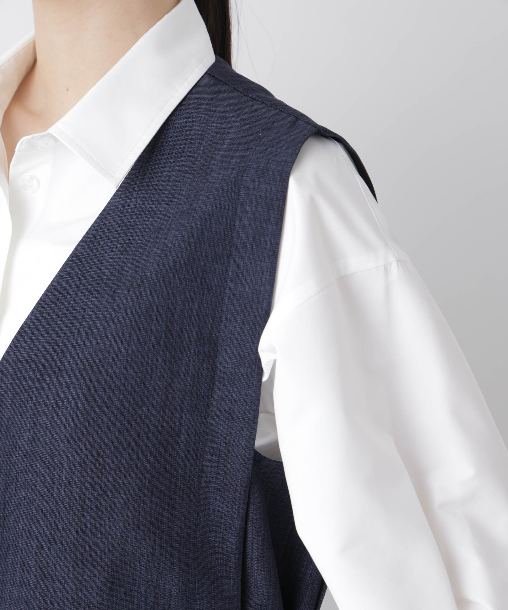 nano･universe「多機能サイドベルトミドルジレ(セットアップ可)」|テーラードジャケット|