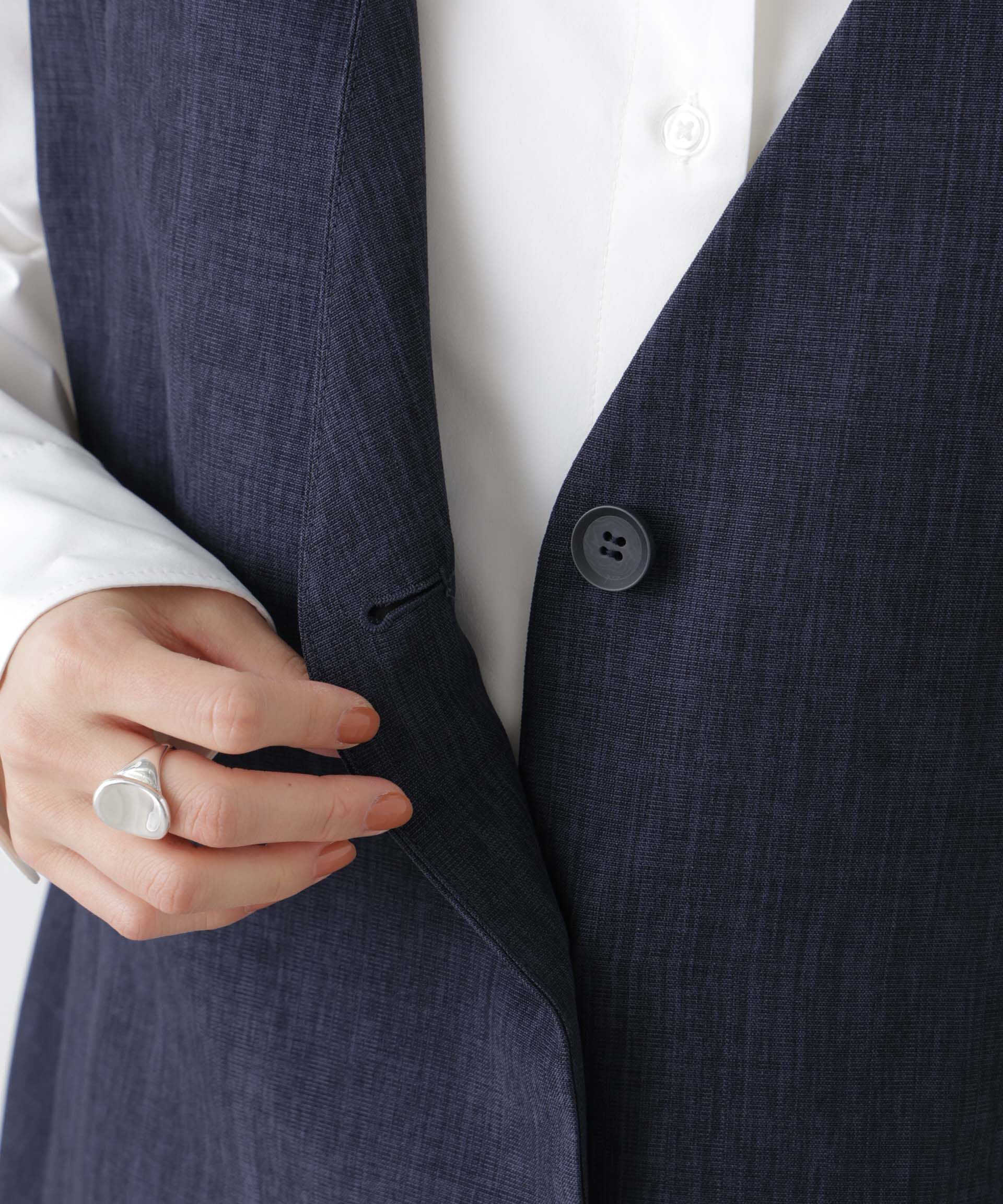 nano･universe「多機能サイドベルトミドルジレ(セットアップ可)」|テーラードジャケット|