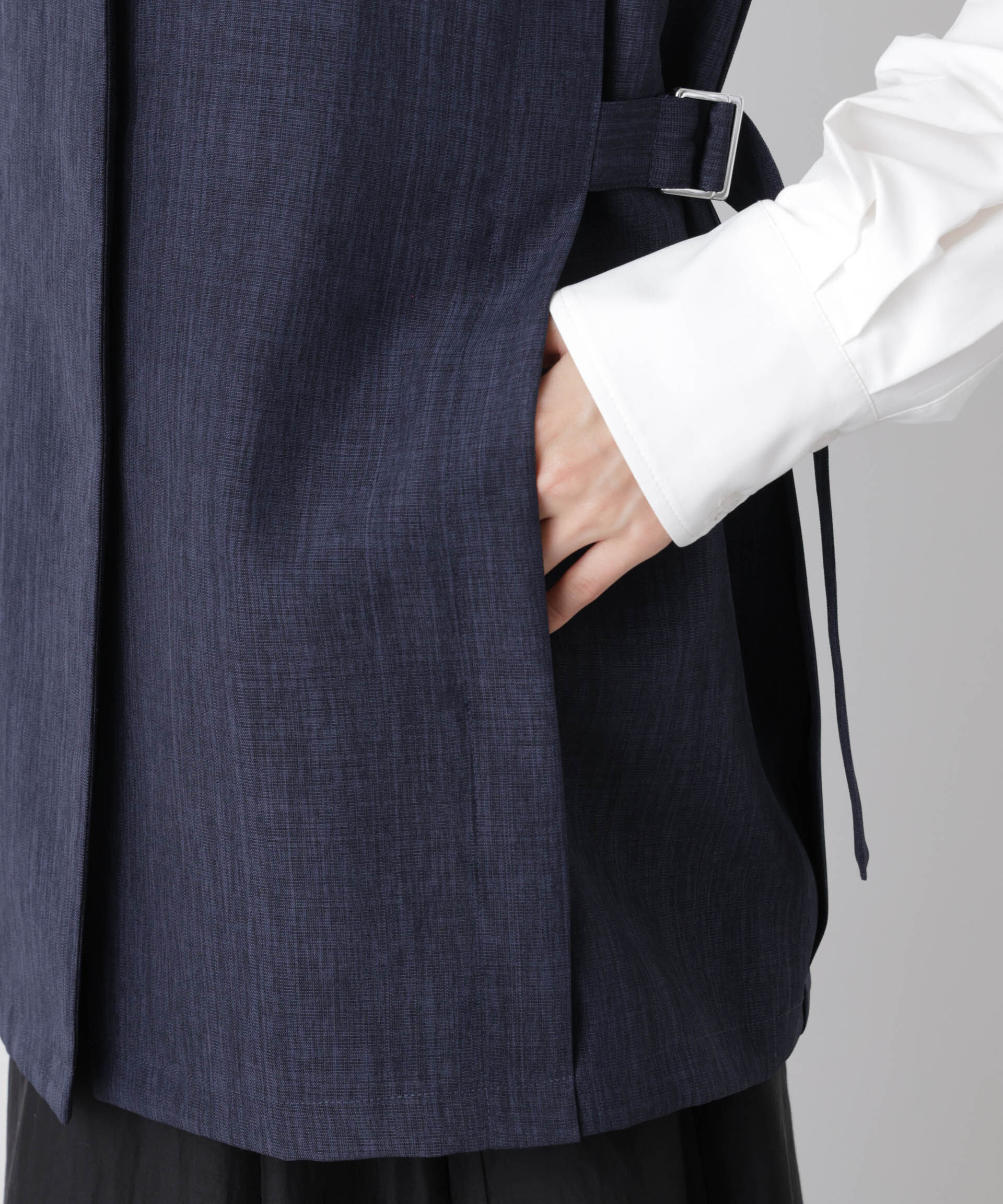 nano･universe「多機能サイドベルトミドルジレ(セットアップ可)」|テーラードジャケット|