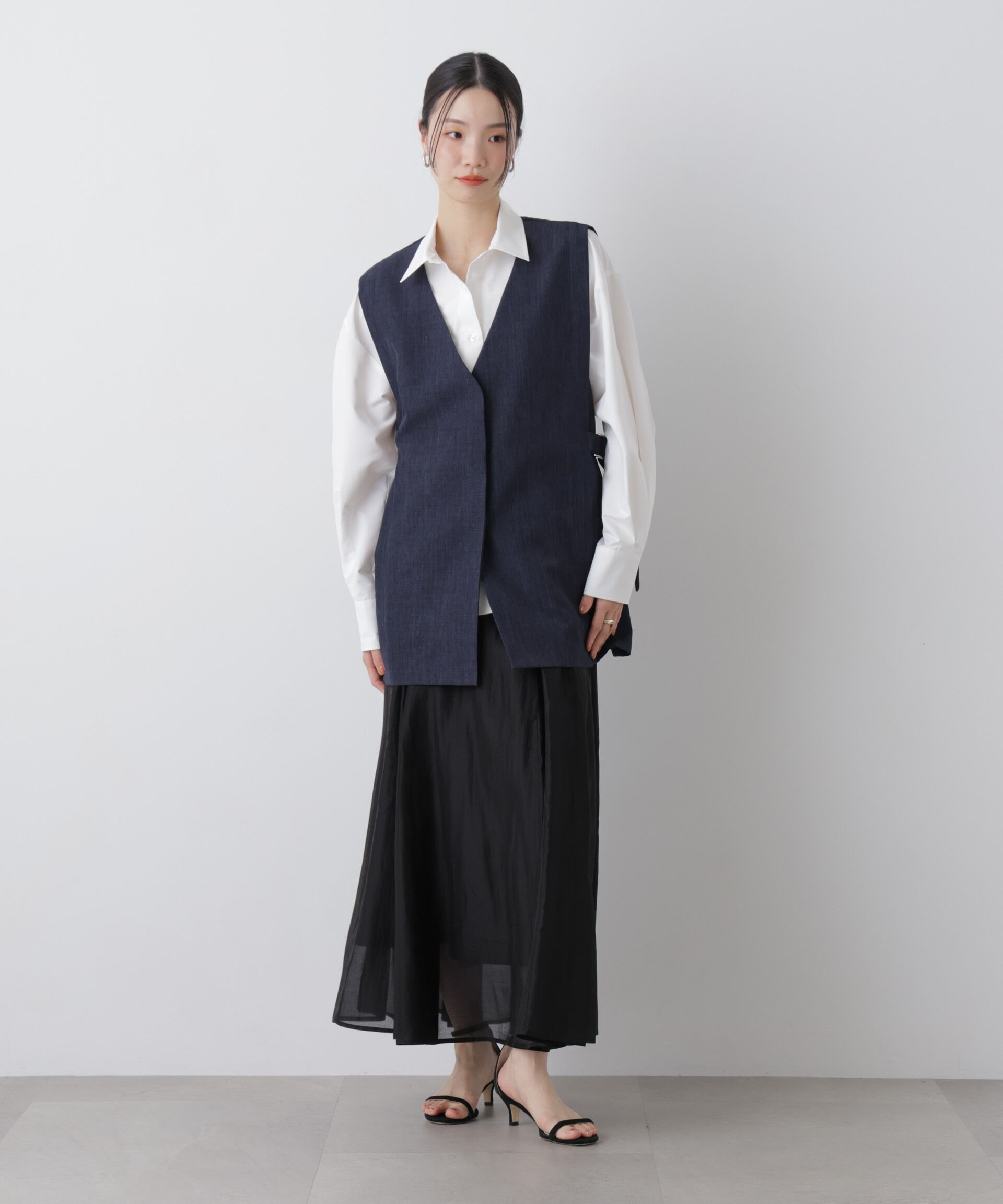 nano･universe「多機能サイドベルトミドルジレ(セットアップ可)」|テーラードジャケット|