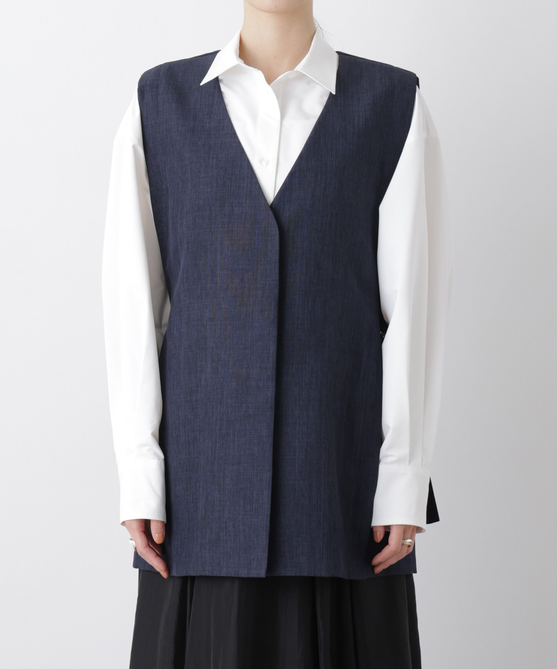 nano･universe「多機能サイドベルトミドルジレ(セットアップ可)」|テーラードジャケット|