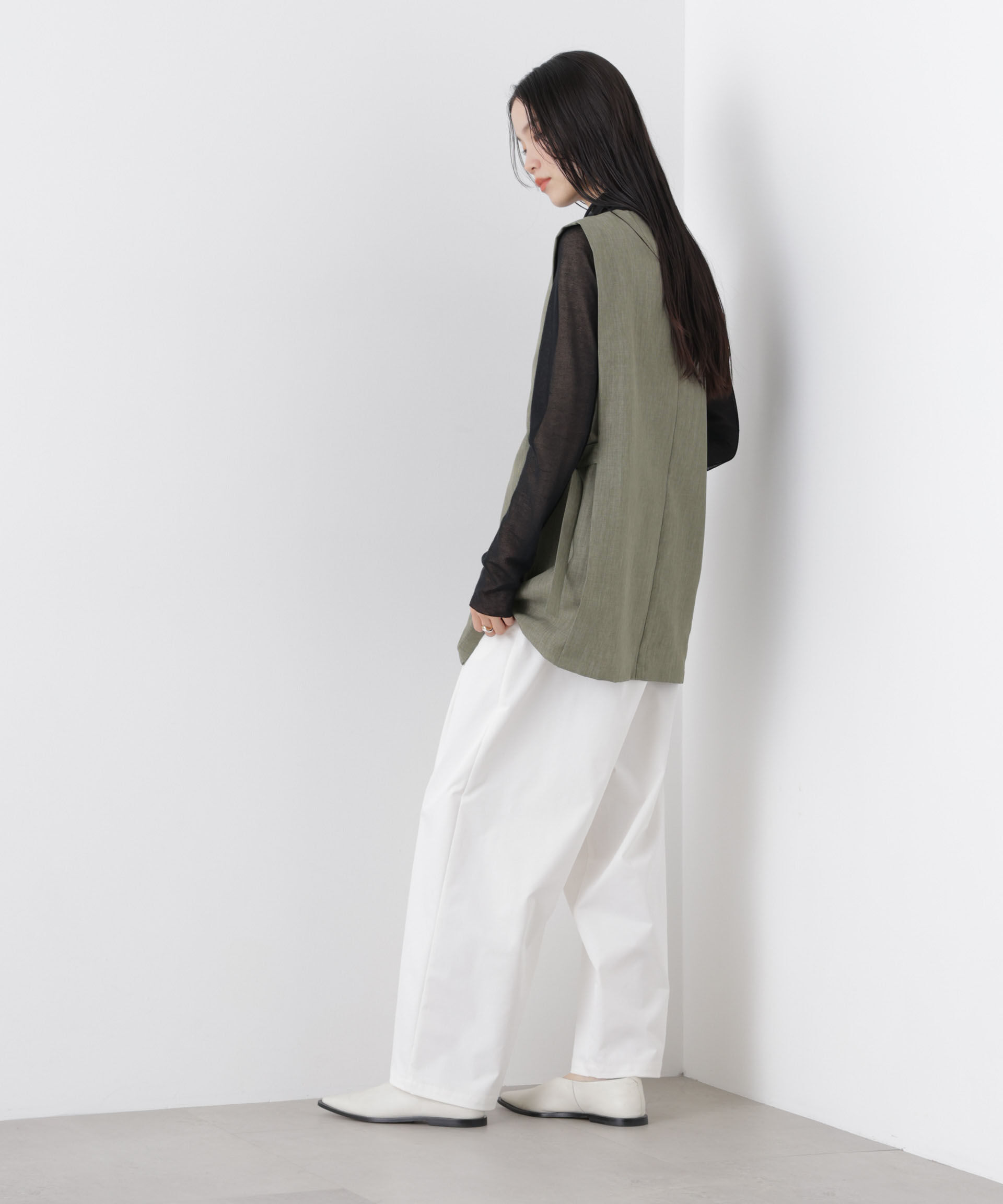 nano･universe「多機能サイドベルトミドルジレ(セットアップ可)」|テーラードジャケット|