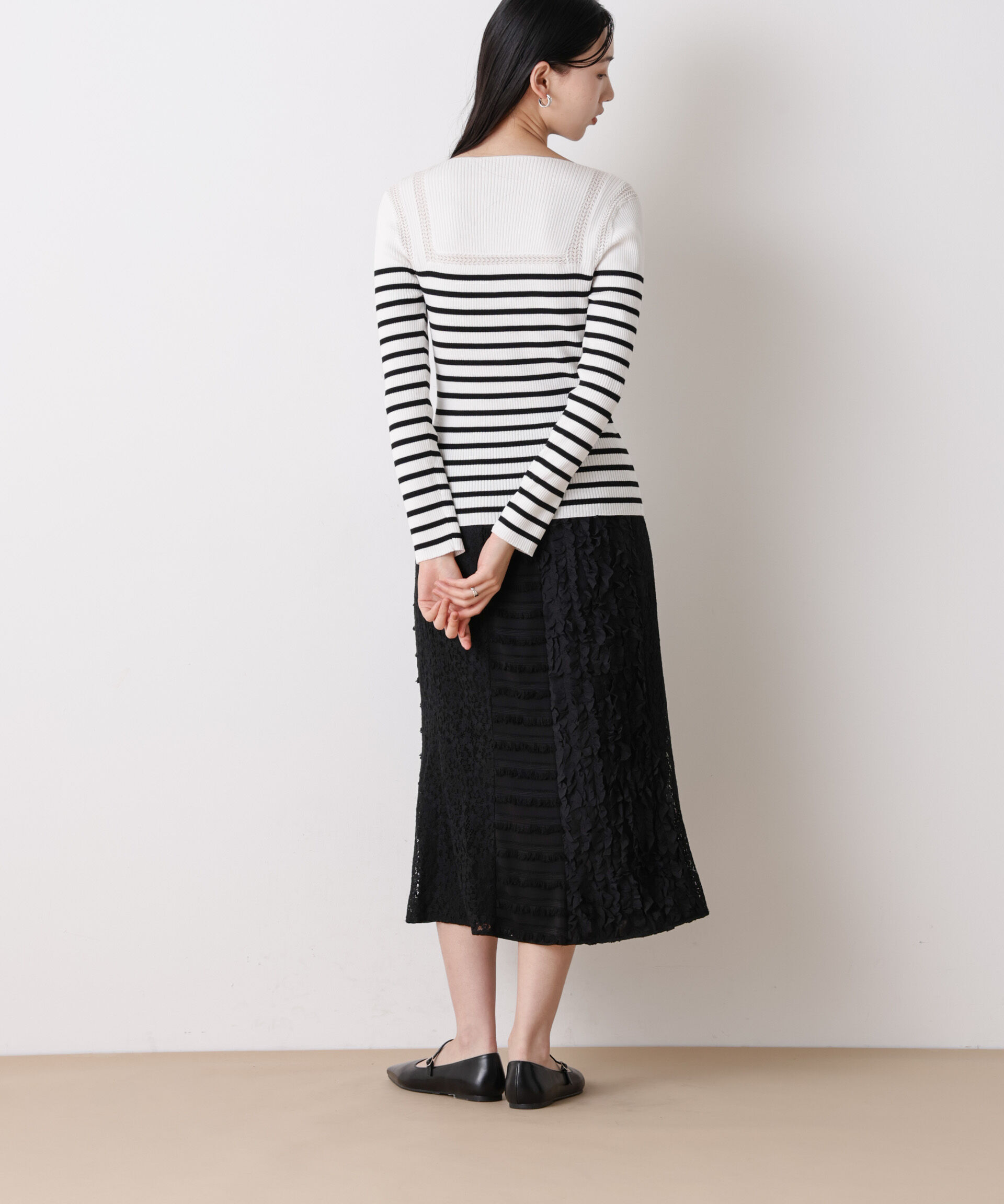 nano･universe「「STEVELOUR」パターンレーススカート」|スカート|