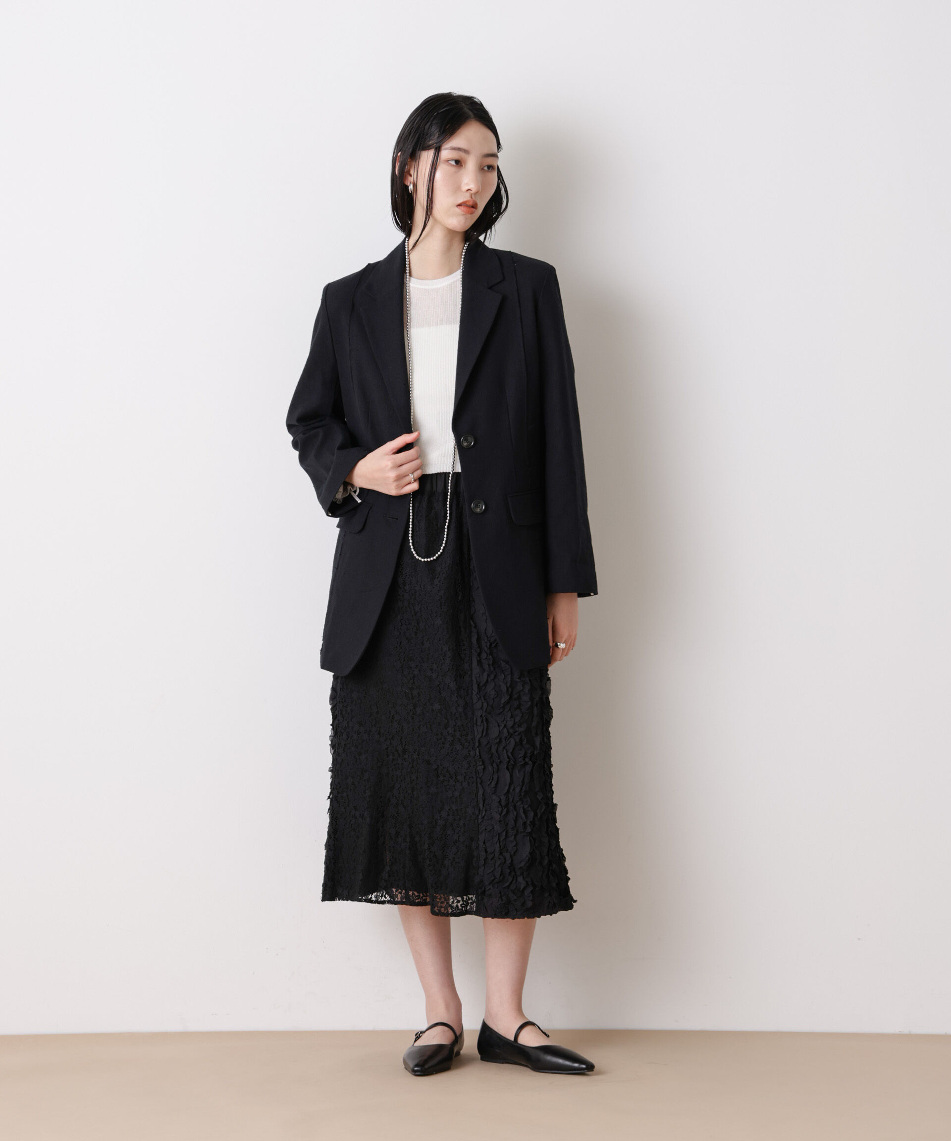 nano･universe「「STEVELOUR」パターンレーススカート」|スカート|