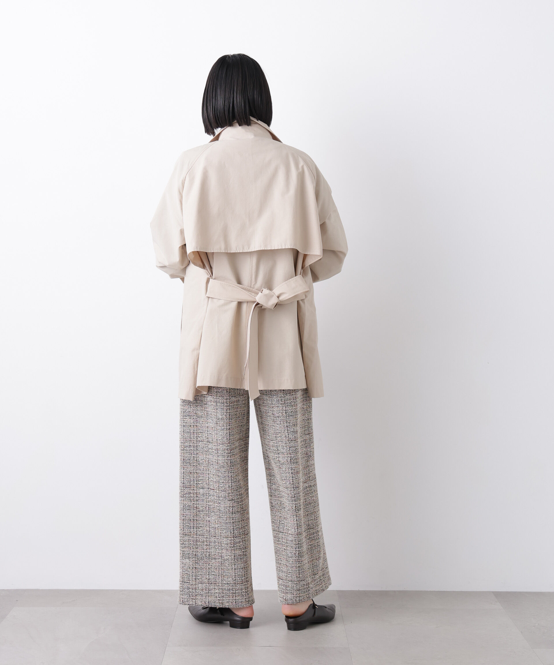 nano･universe「撥水&花粉ガード ショートトレンチコート」|その他|