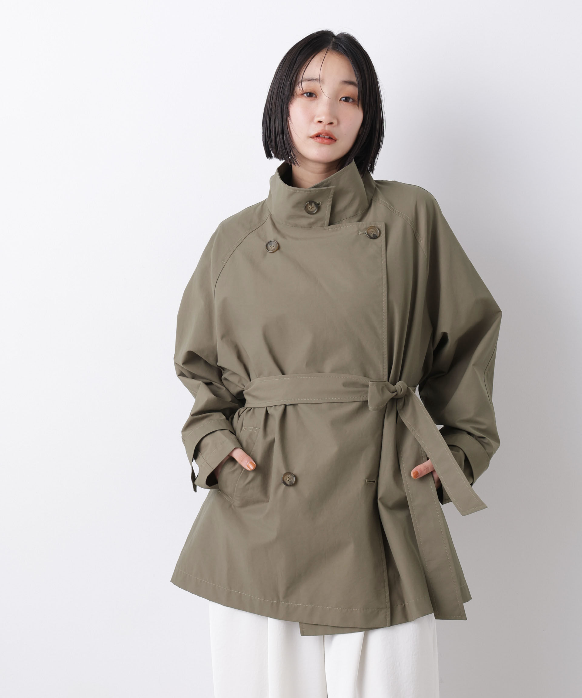 nano･universe「撥水&花粉ガード ショートトレンチコート」|その他|